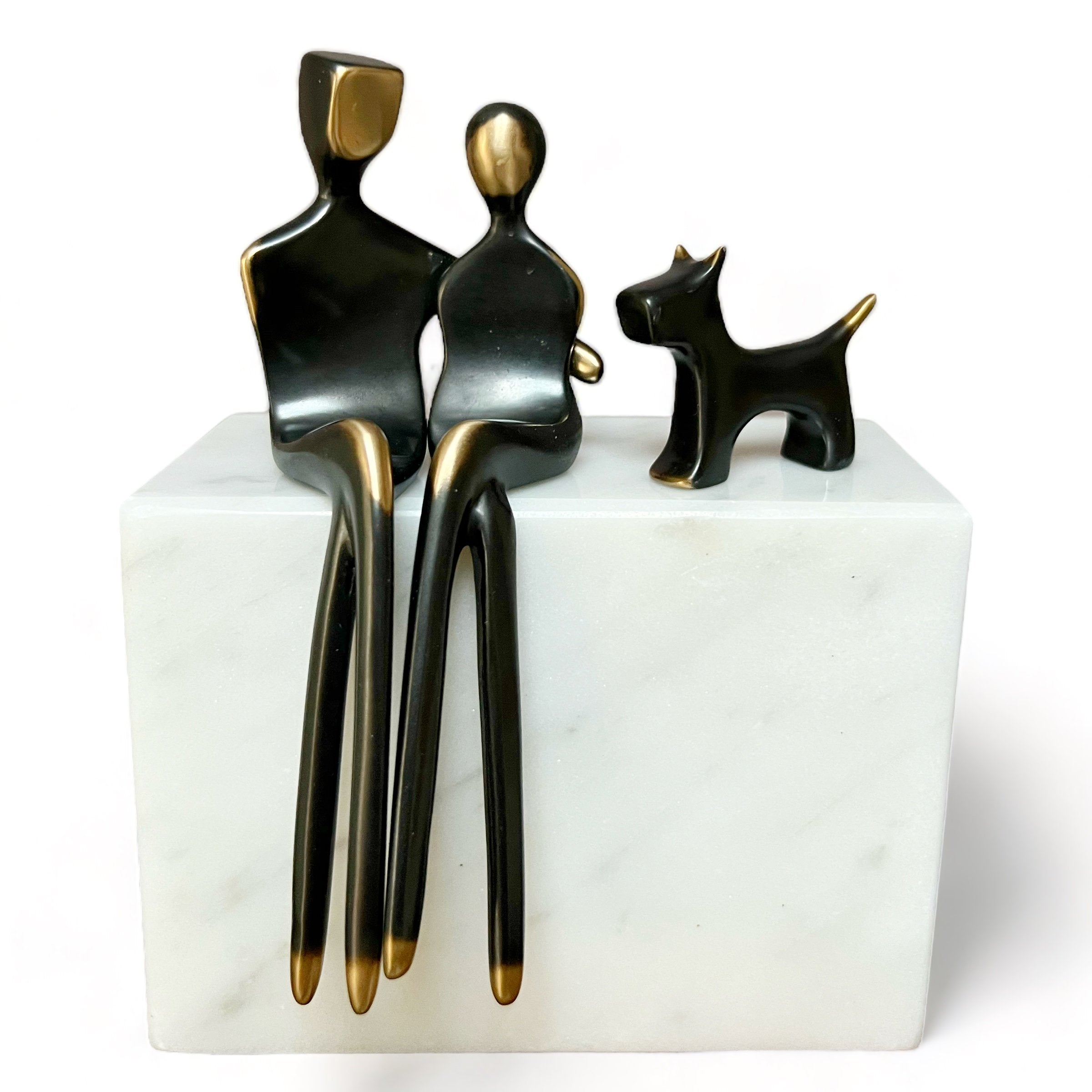 Bronze with family dog