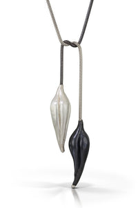 bright and oxidized silver