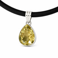 Lemon Topaz Teardrop Necklace