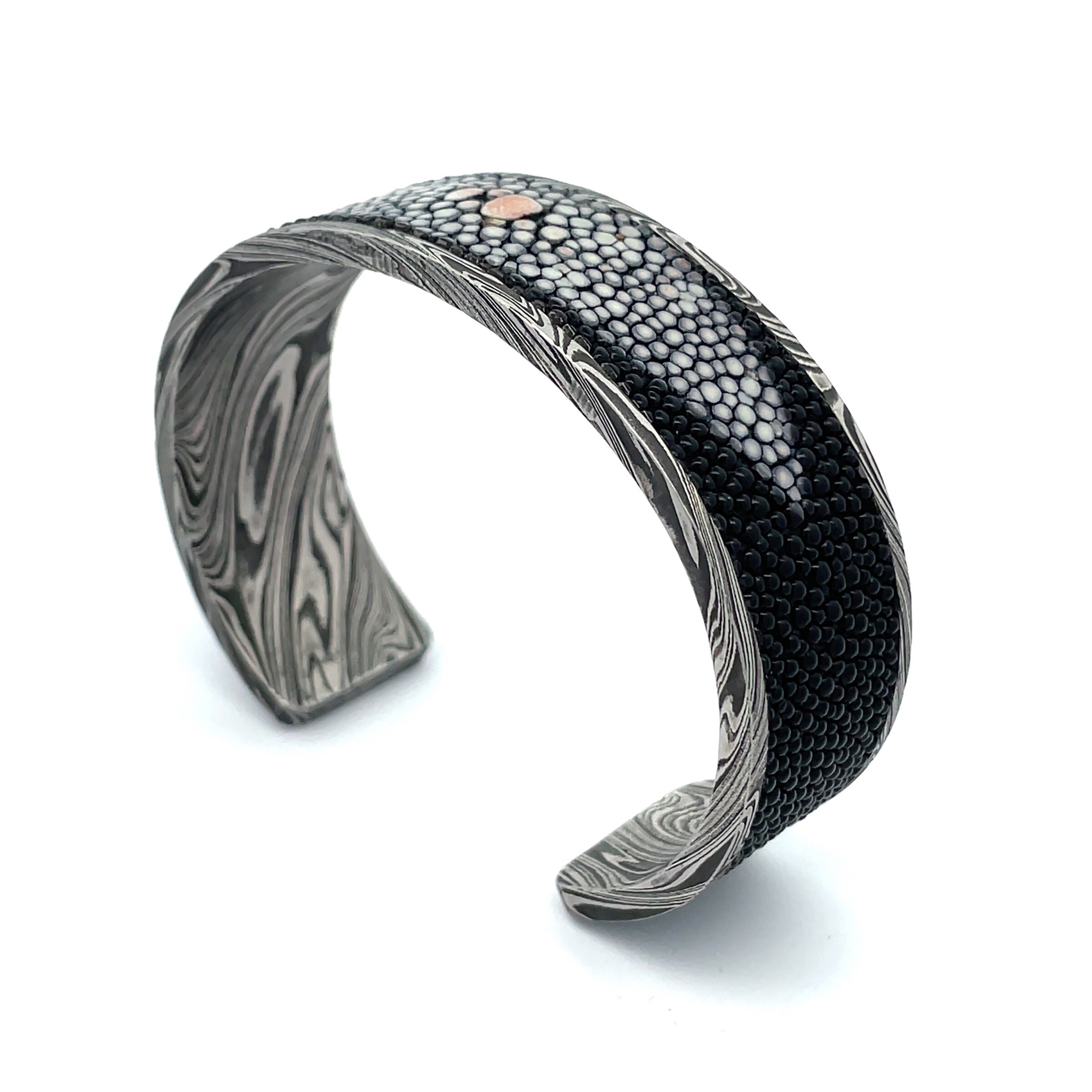 Stingray Damascus Steel Cuff