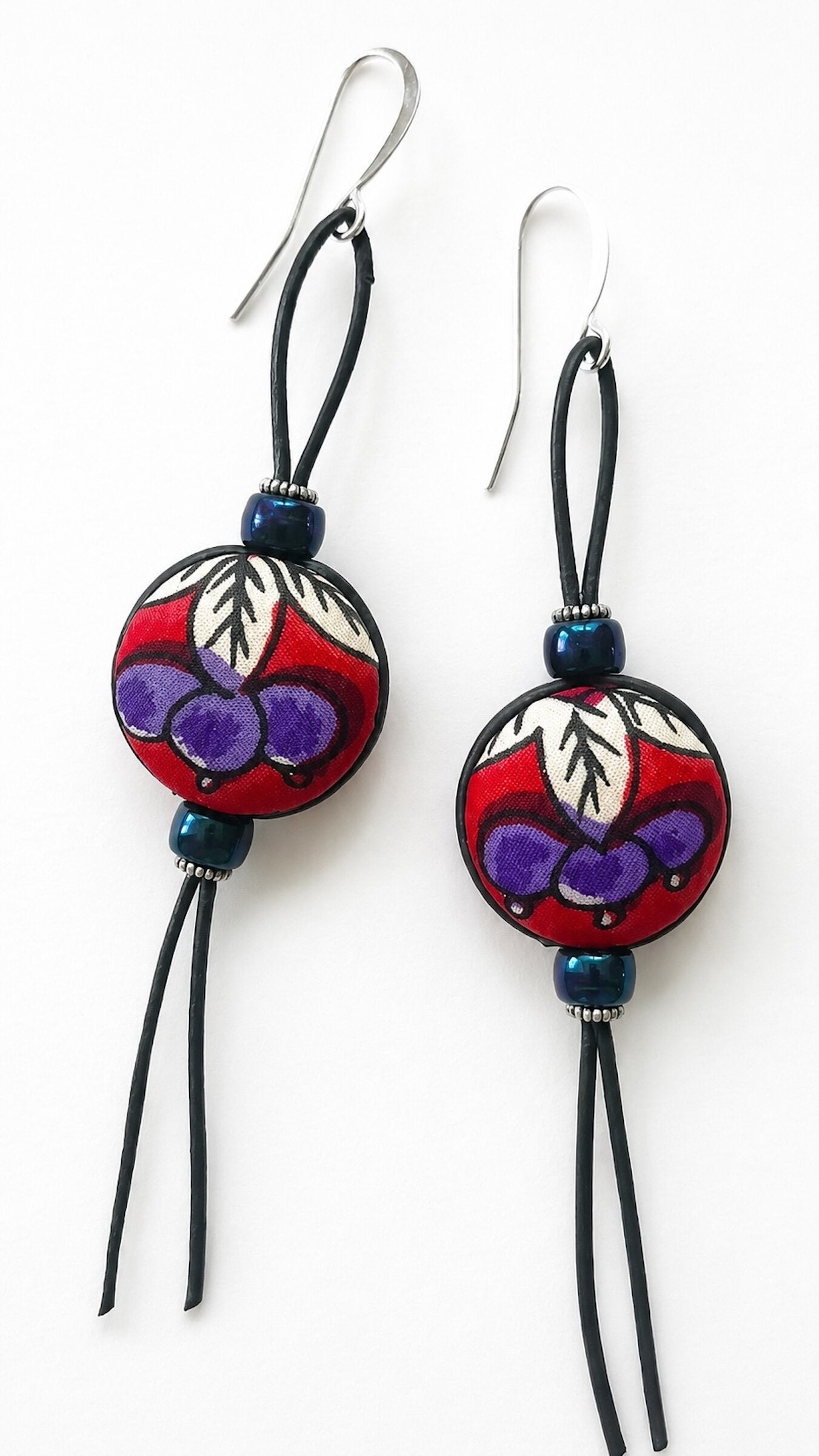Vintage French Silk Earrings