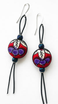 Vintage French Silk Earrings