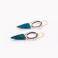Chrysocolla Current Earrings