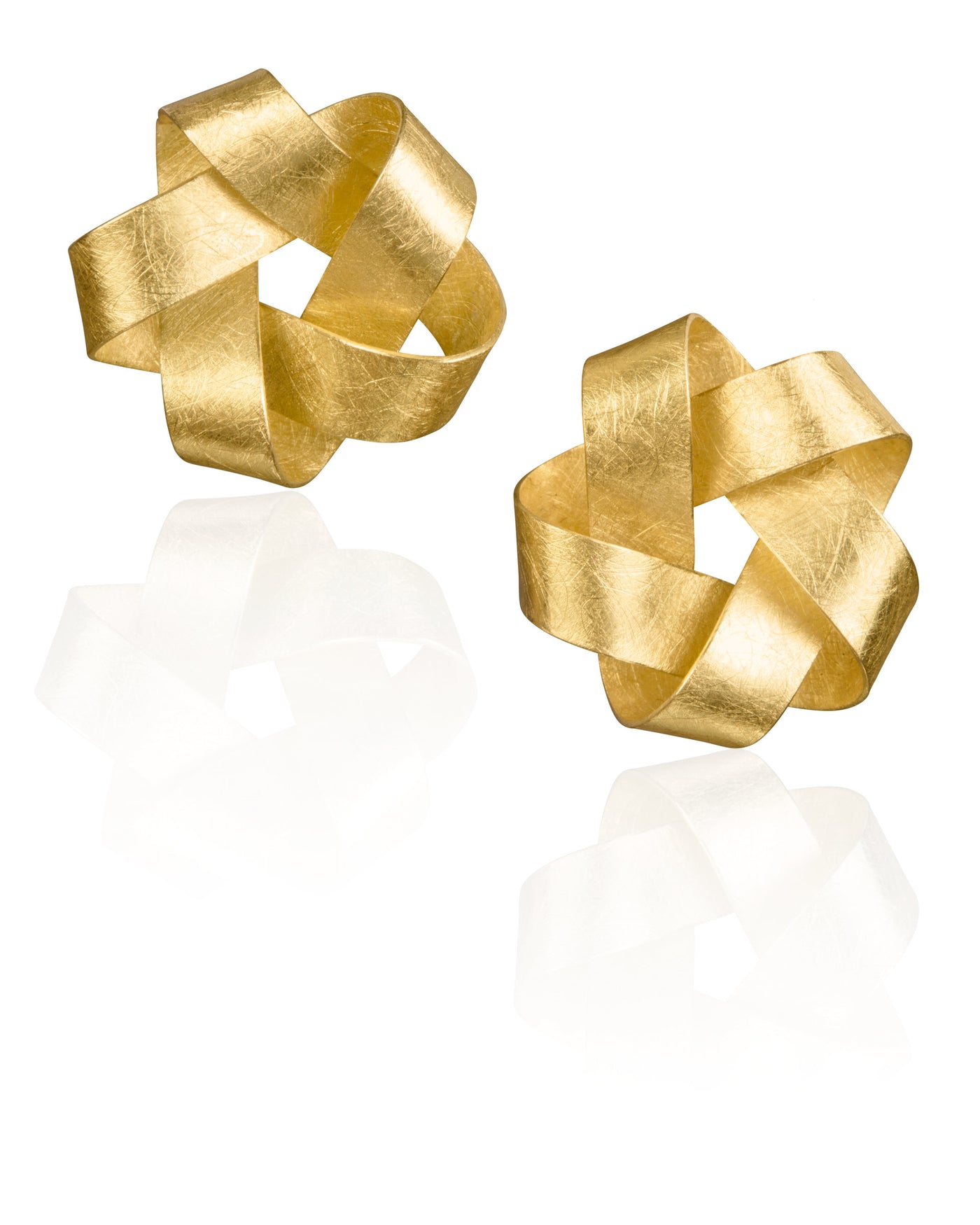Gold Five Point Earrings
