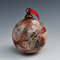 Saggar Fired Terra Cotta Globe Ornament 120