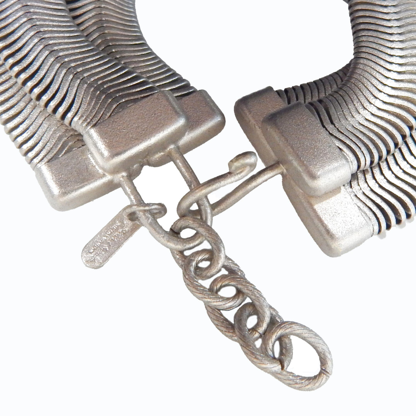 hand-made hook, designed to face up for comfort