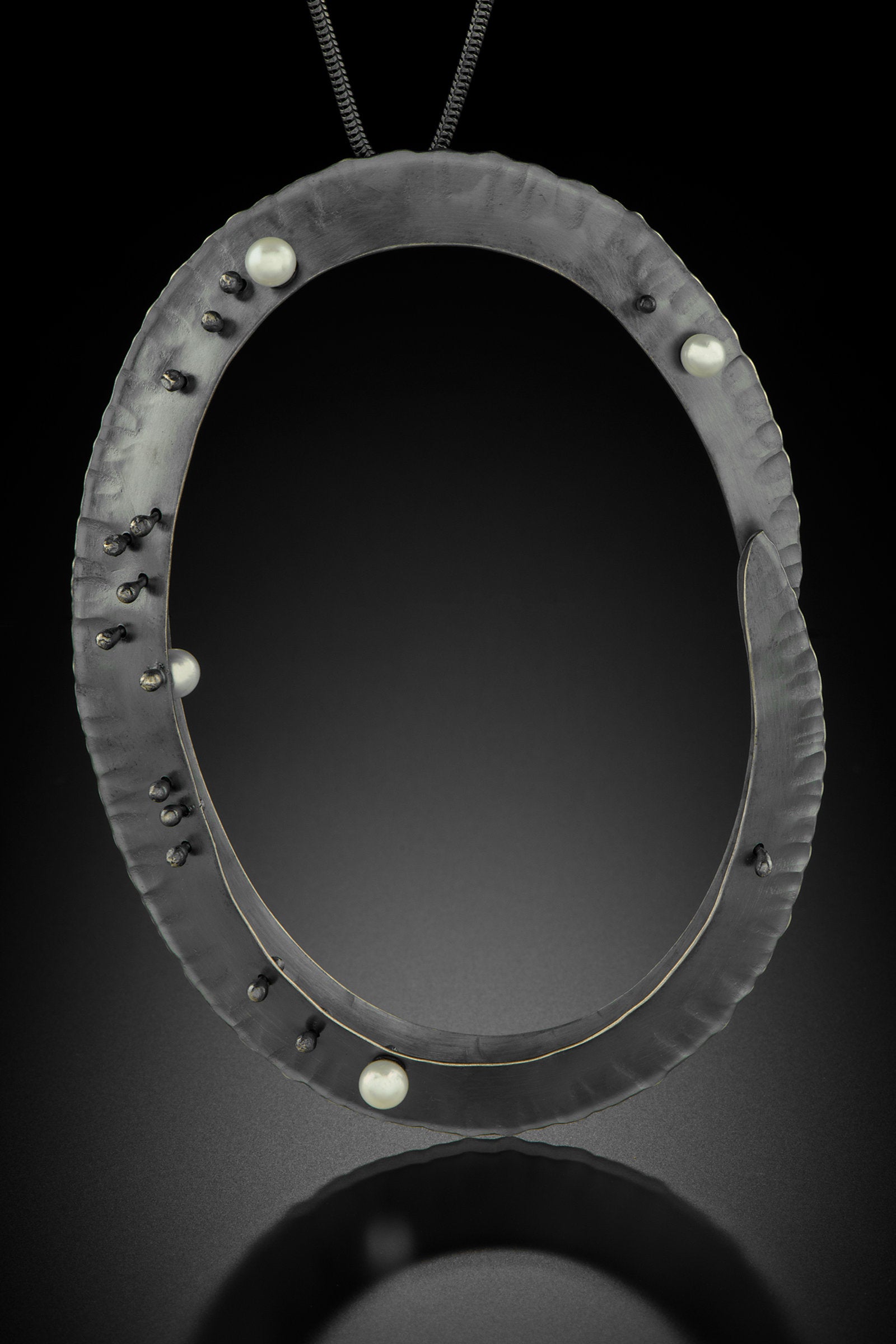 Jumbo Black Orbit Pendant
