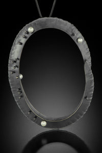 Jumbo Black Orbit Pendant