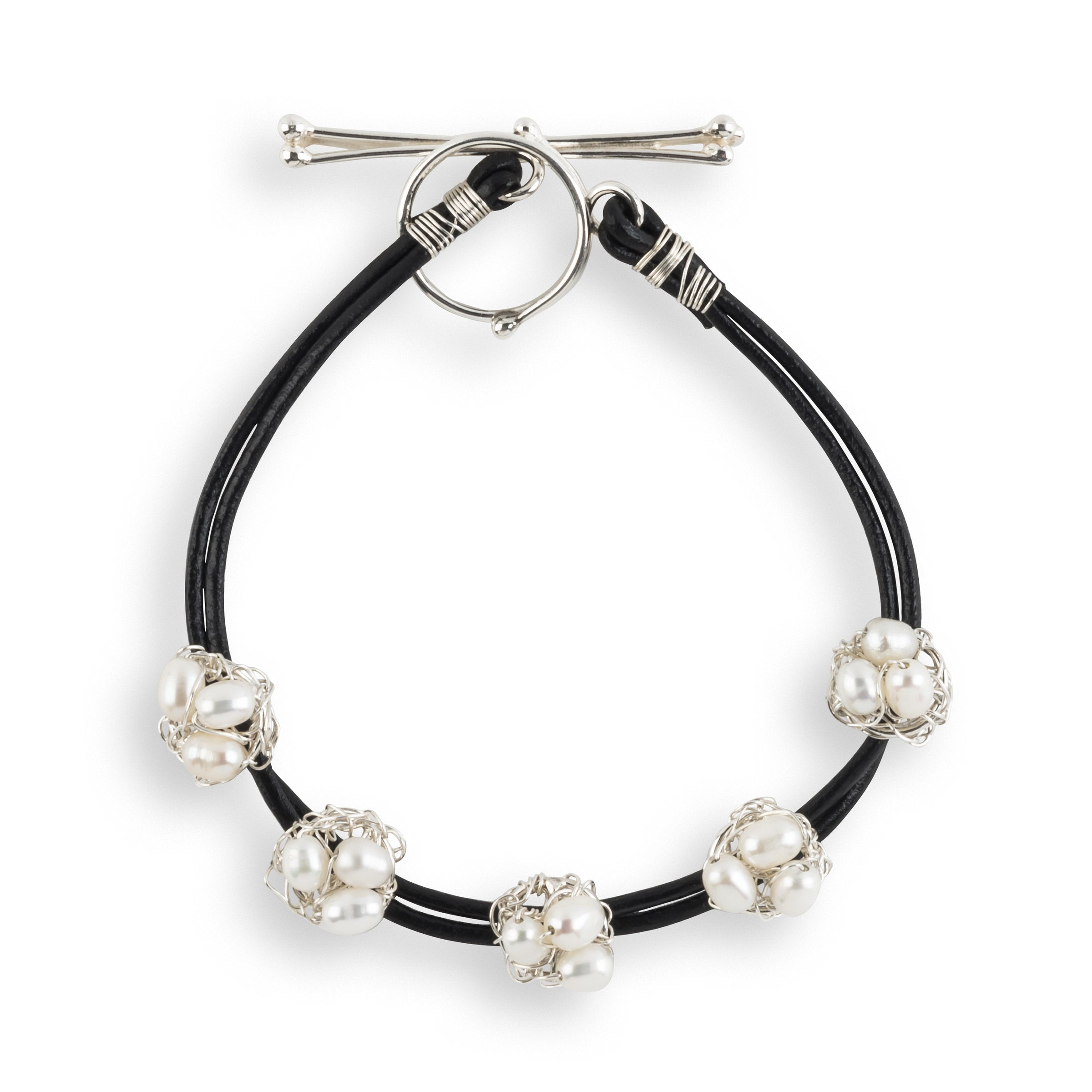 Nest Bracelet on Leather