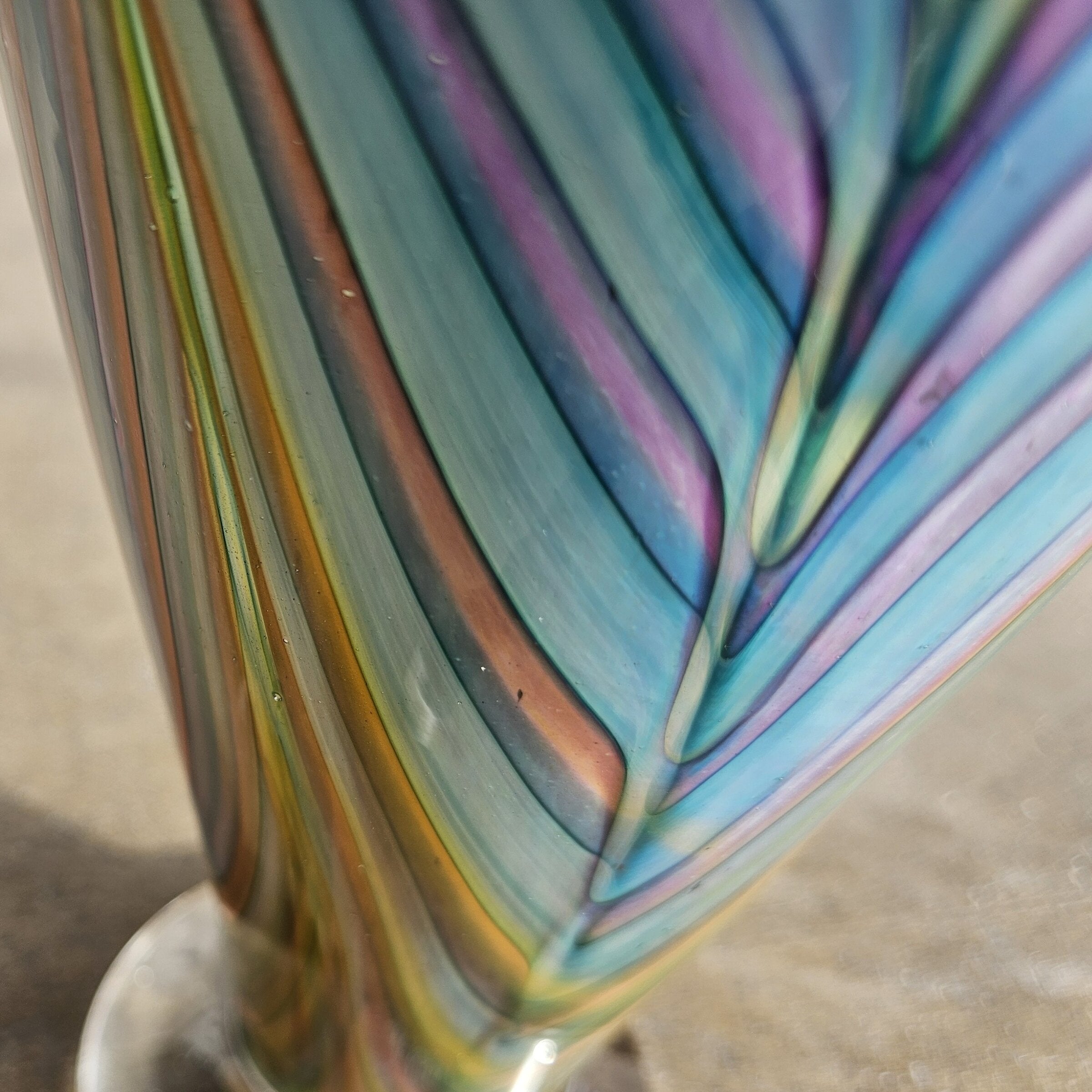 Feathered Tropical Vase