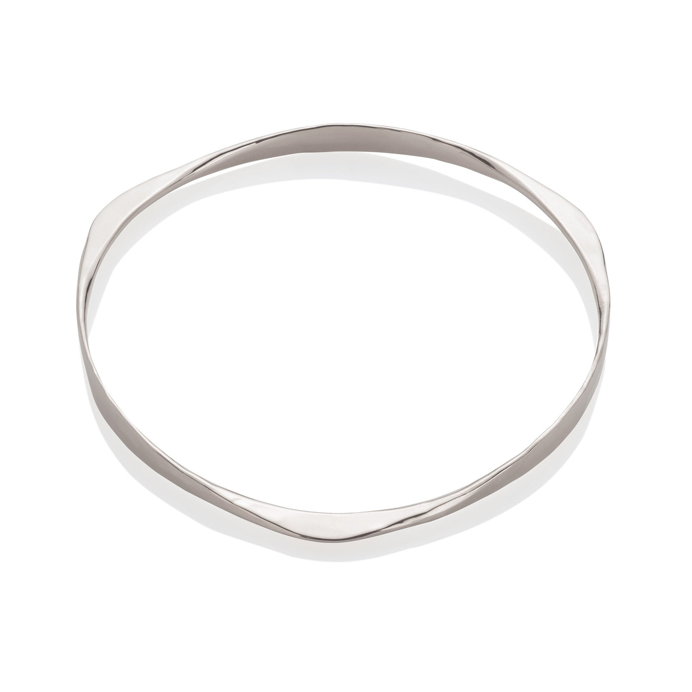 Signature Three-Sided Hammered Bangle