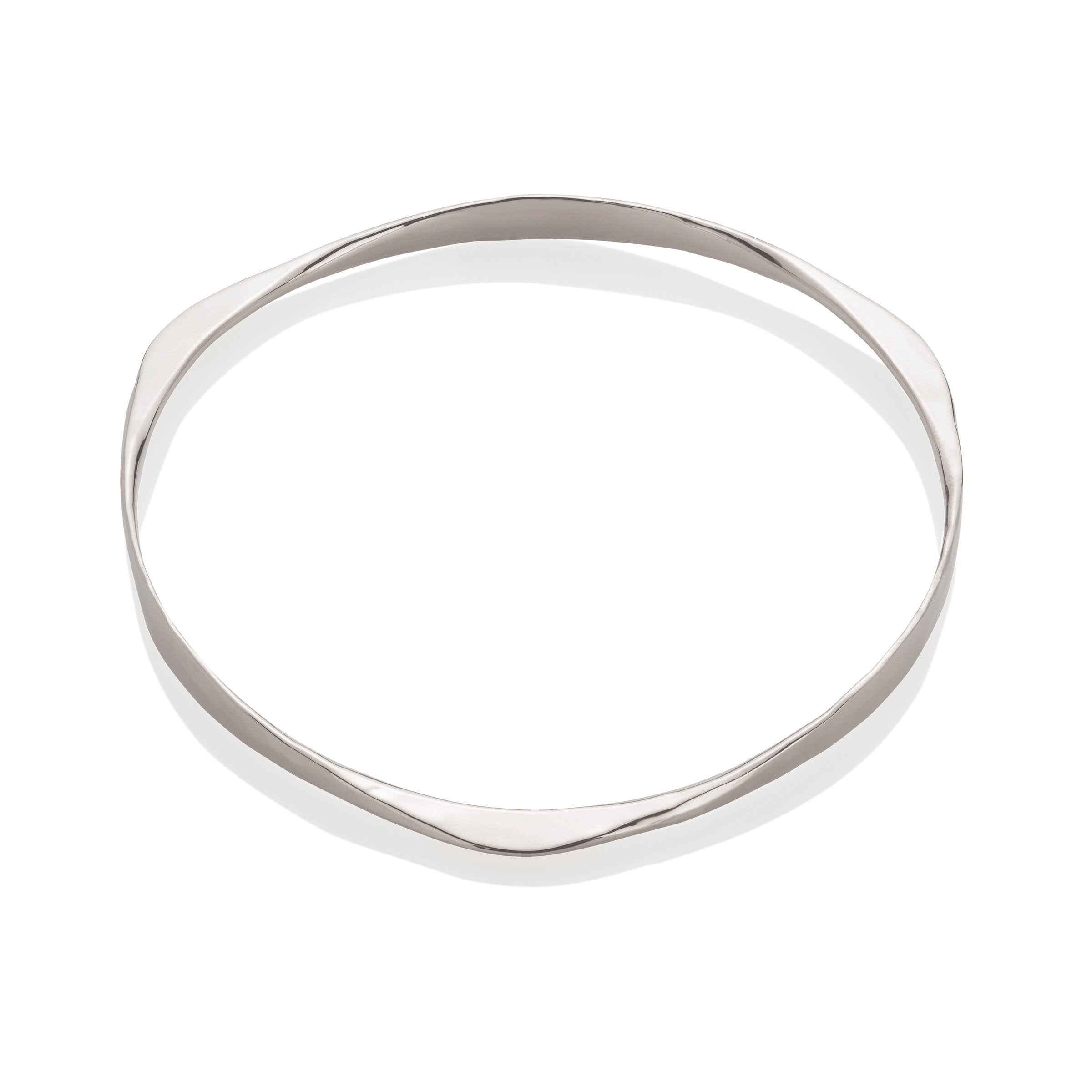 Signature Three-Sided Hammered Bangle