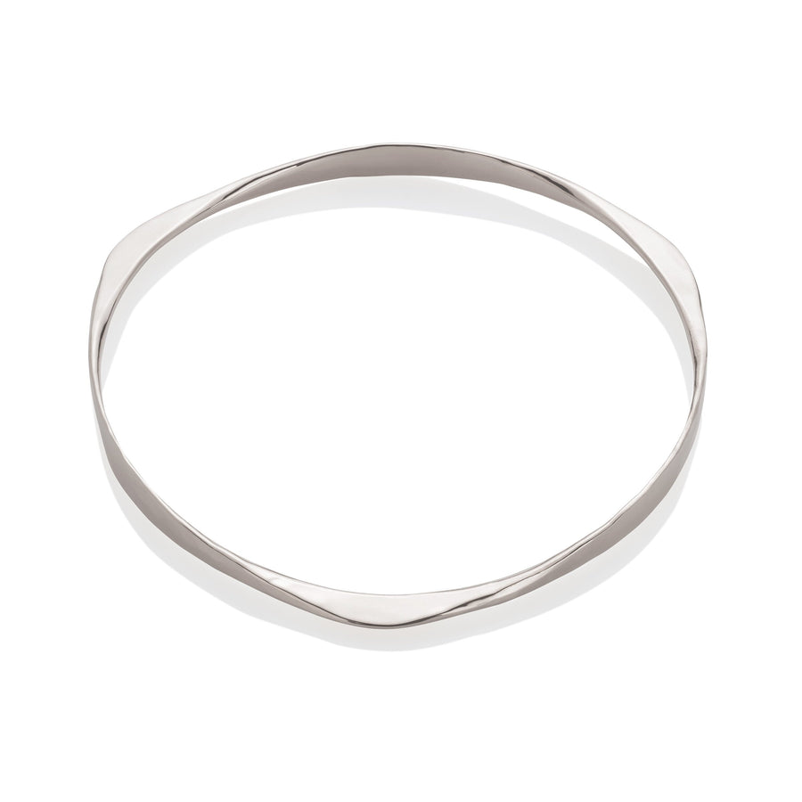 Signature Three-Sided Hammered Bangle