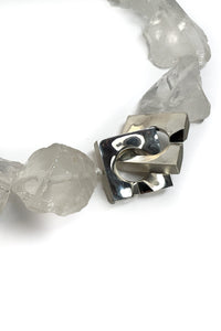 Rock Quartz Interlocking Clasp Necklace