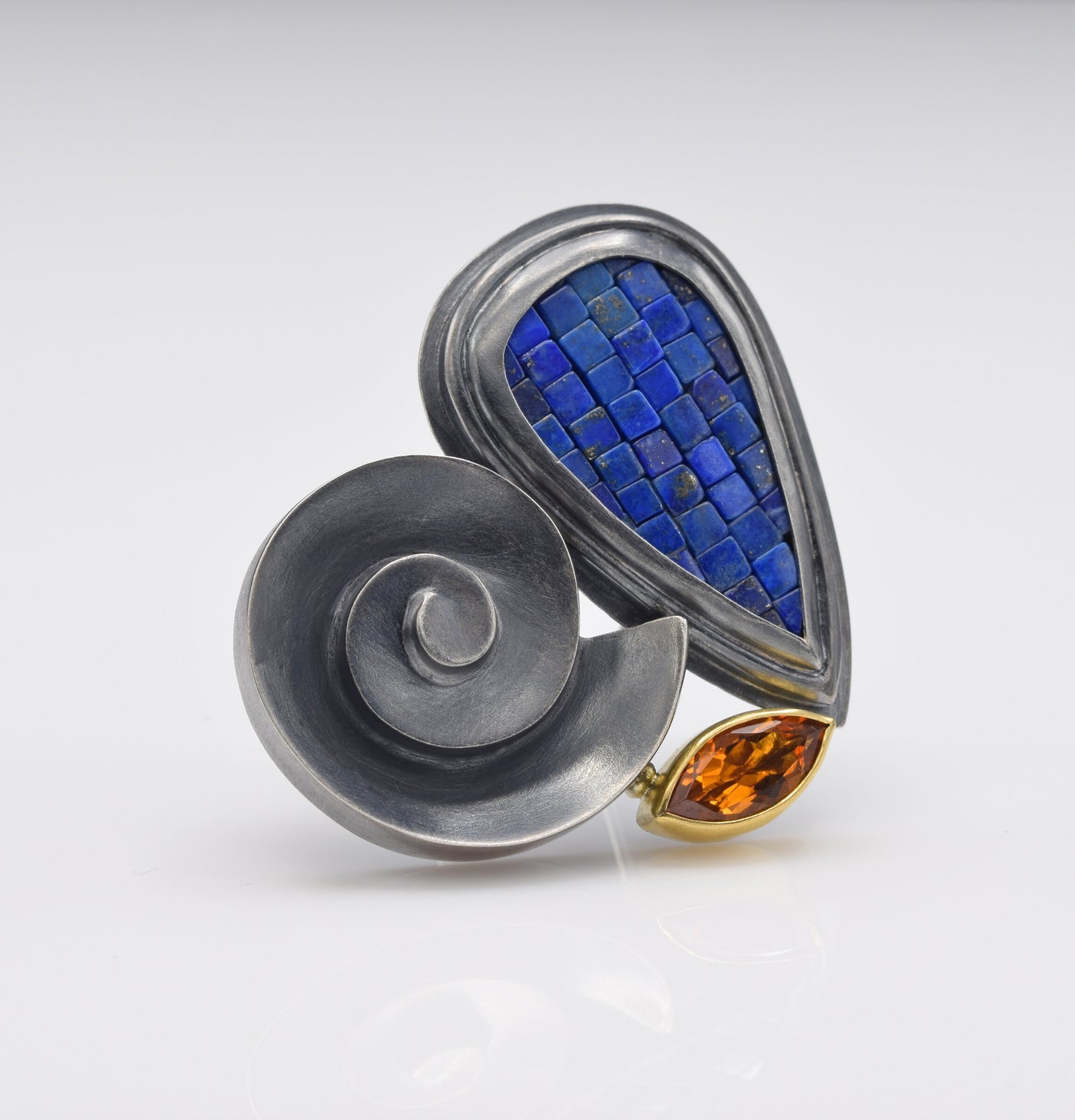 Sunlit Indigo Brooch