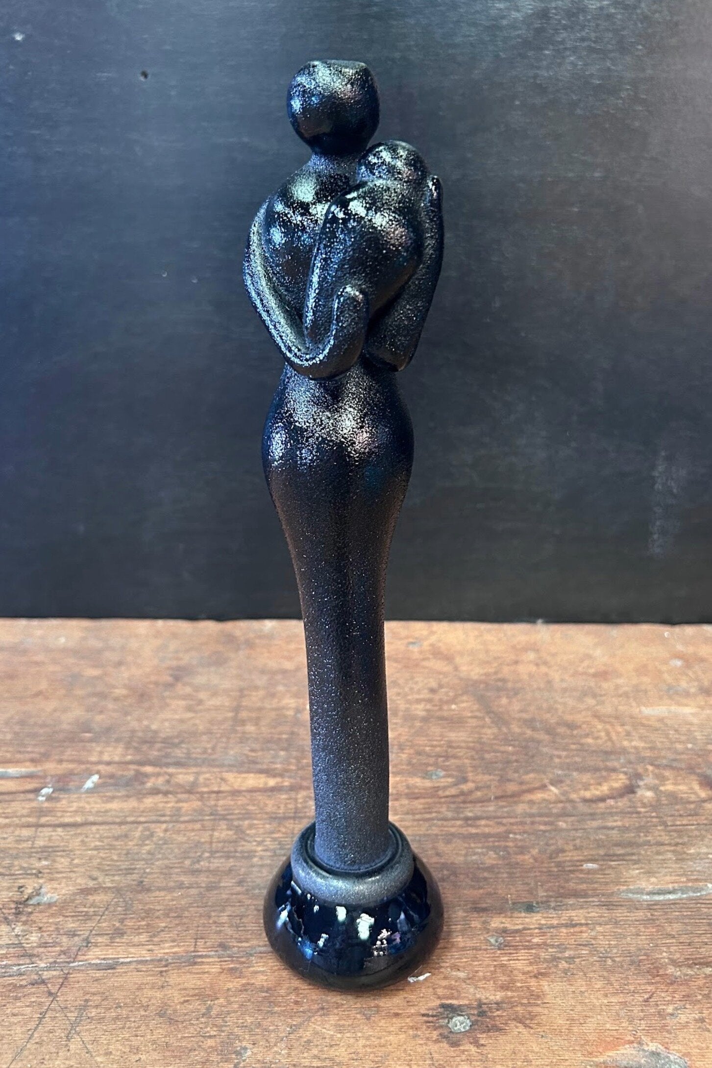 Mother and Child Glass Sculpture