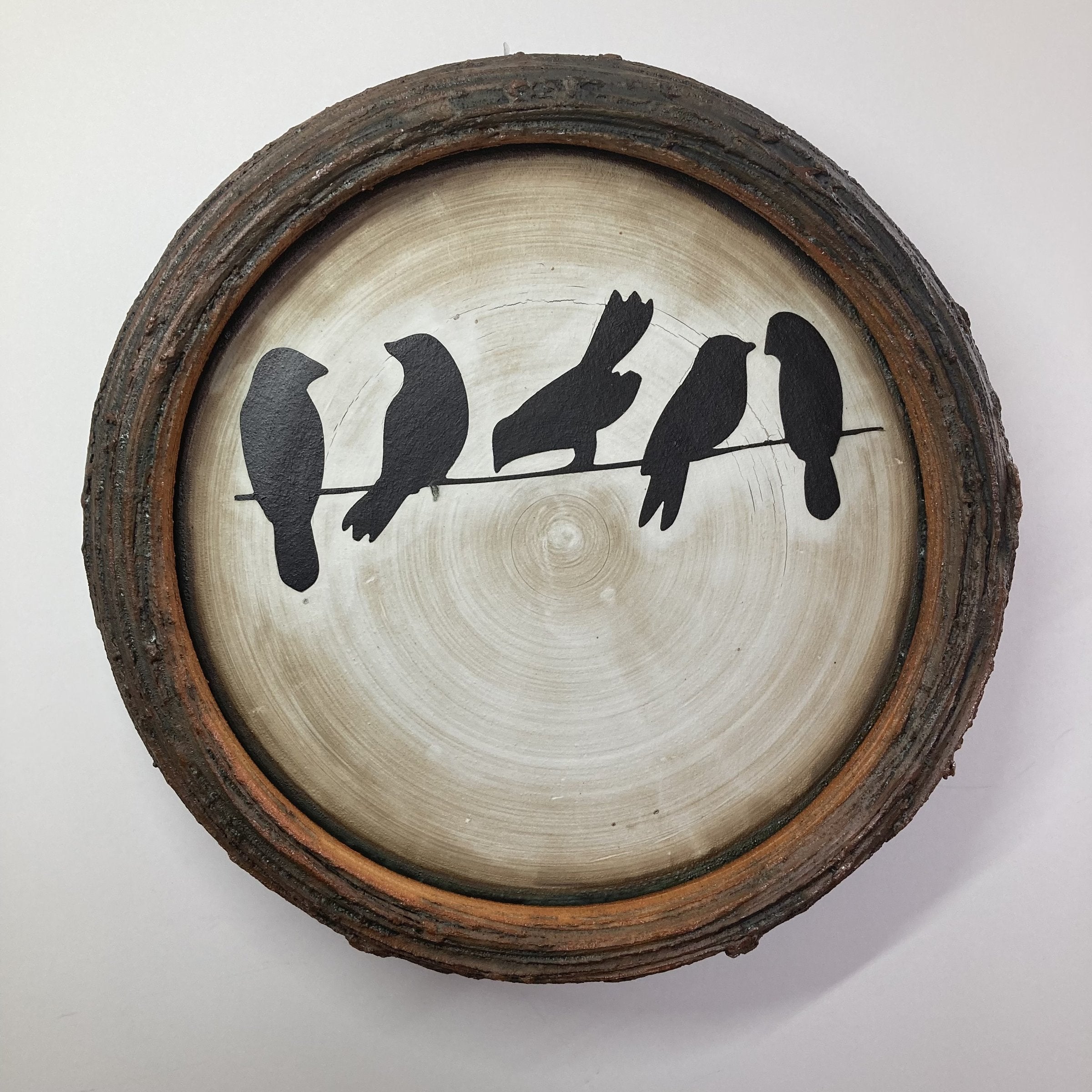 Nest Plate, Five on Wire Bird's
