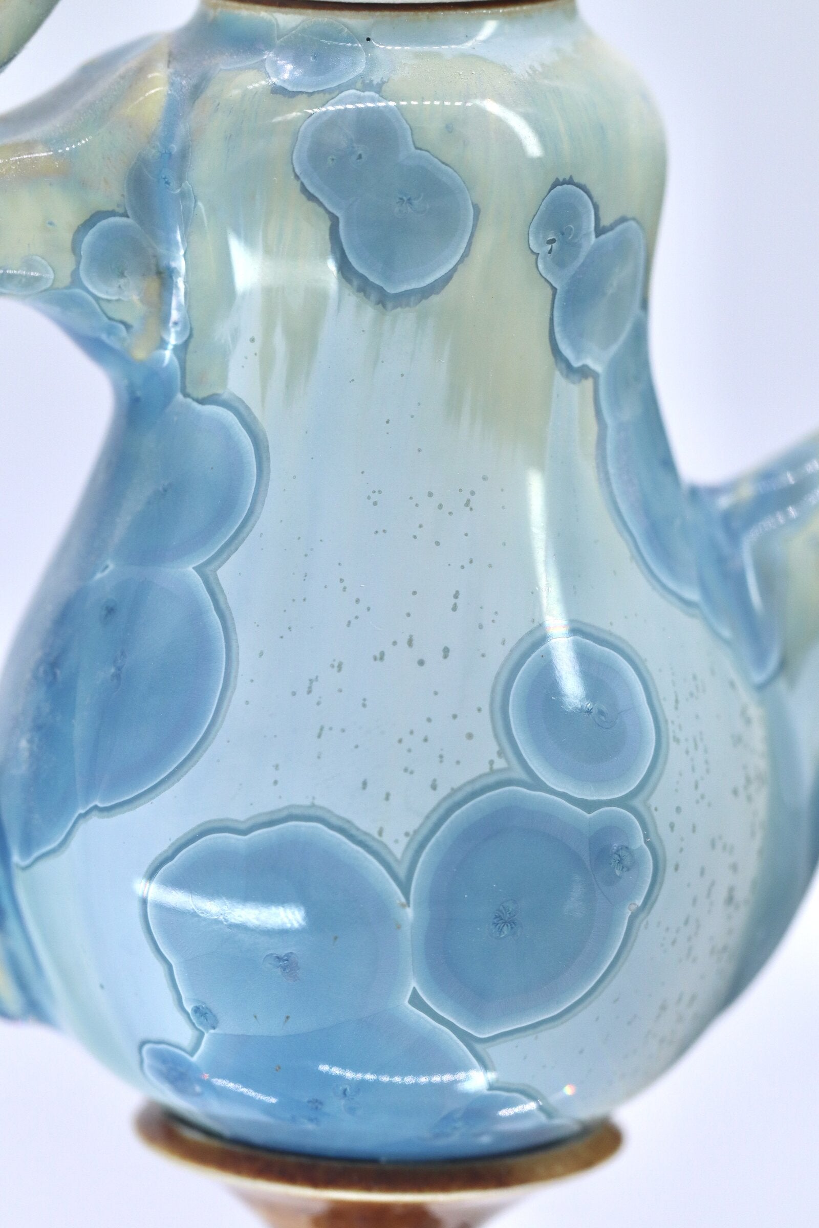 Seafoam Blue Miniature Crystalline Teapot