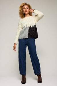 Ivory/Black/Gray