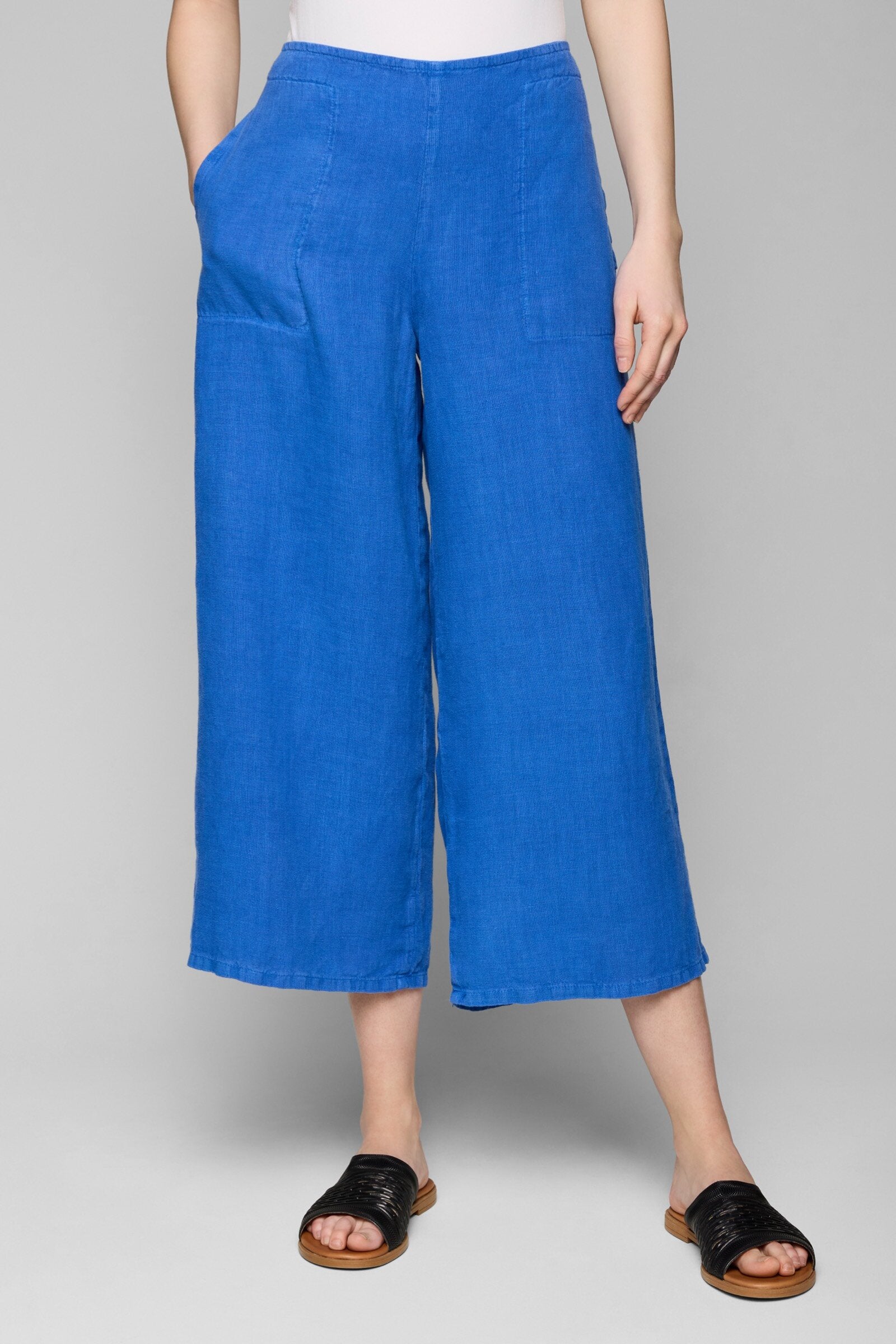 Flat Front Crop Pants