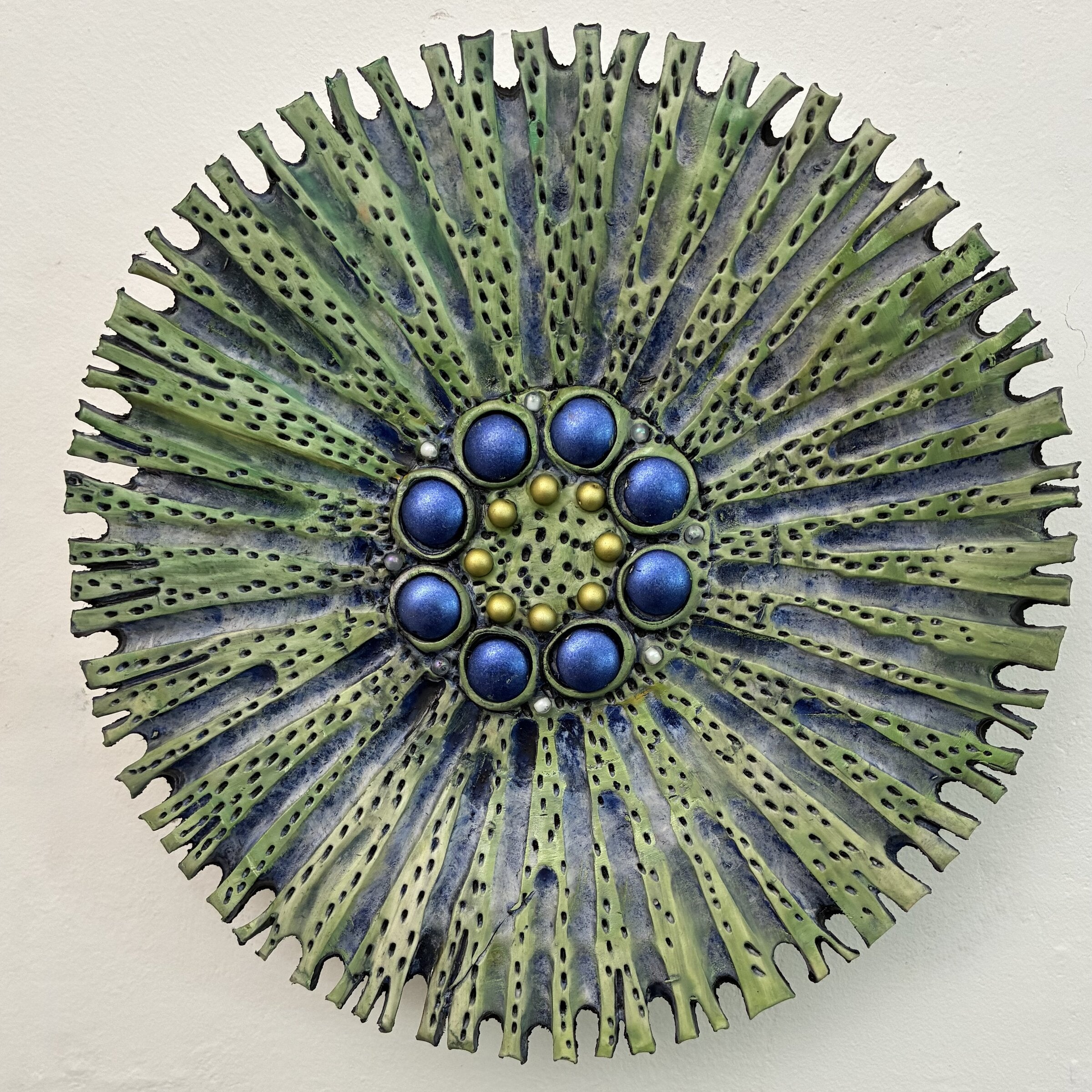 Green and Cobalt Pearl Celestial Landscape