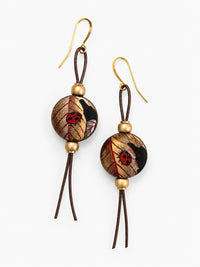 Ladybug Vintage Silk Earrings