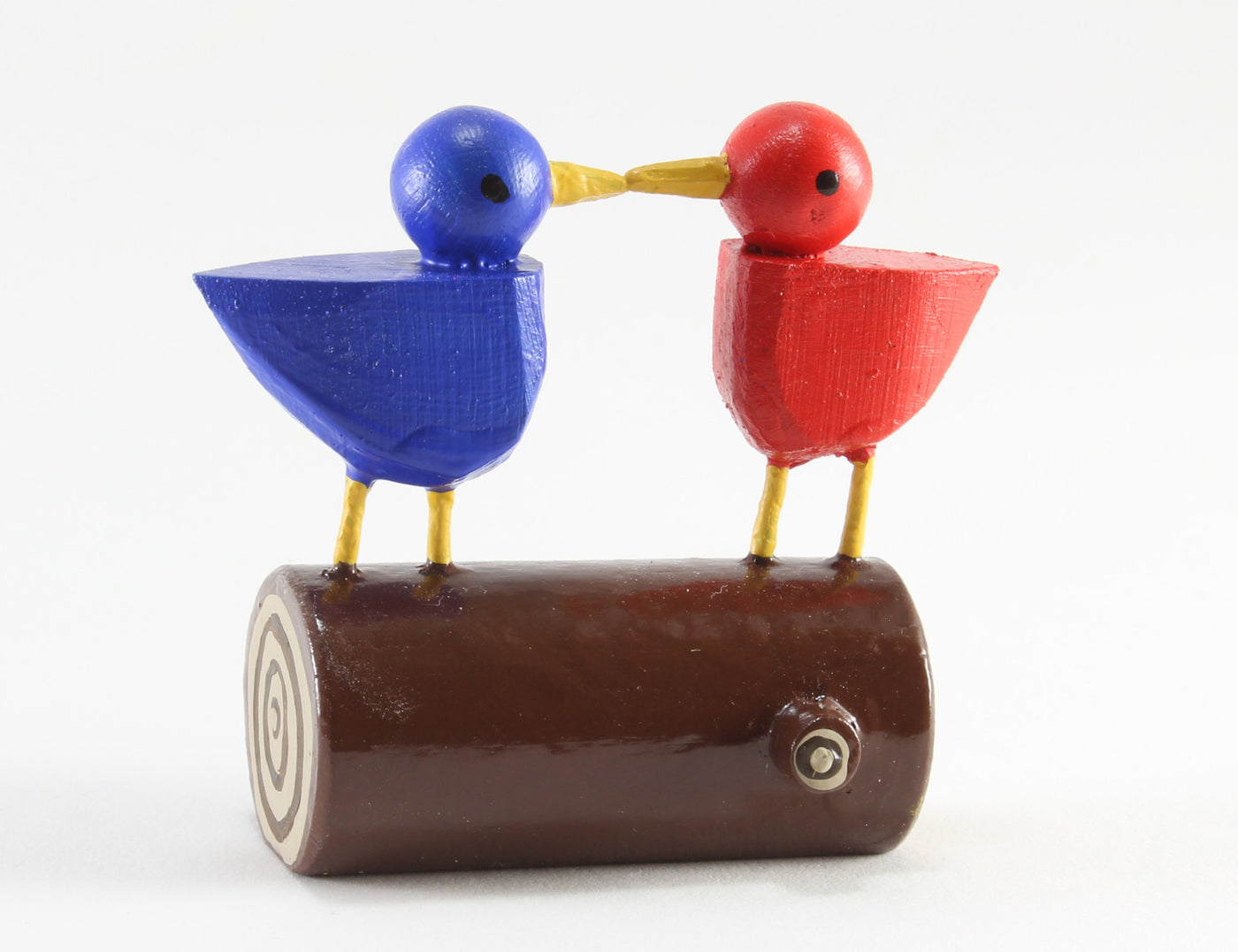 Lovebirds on a Log