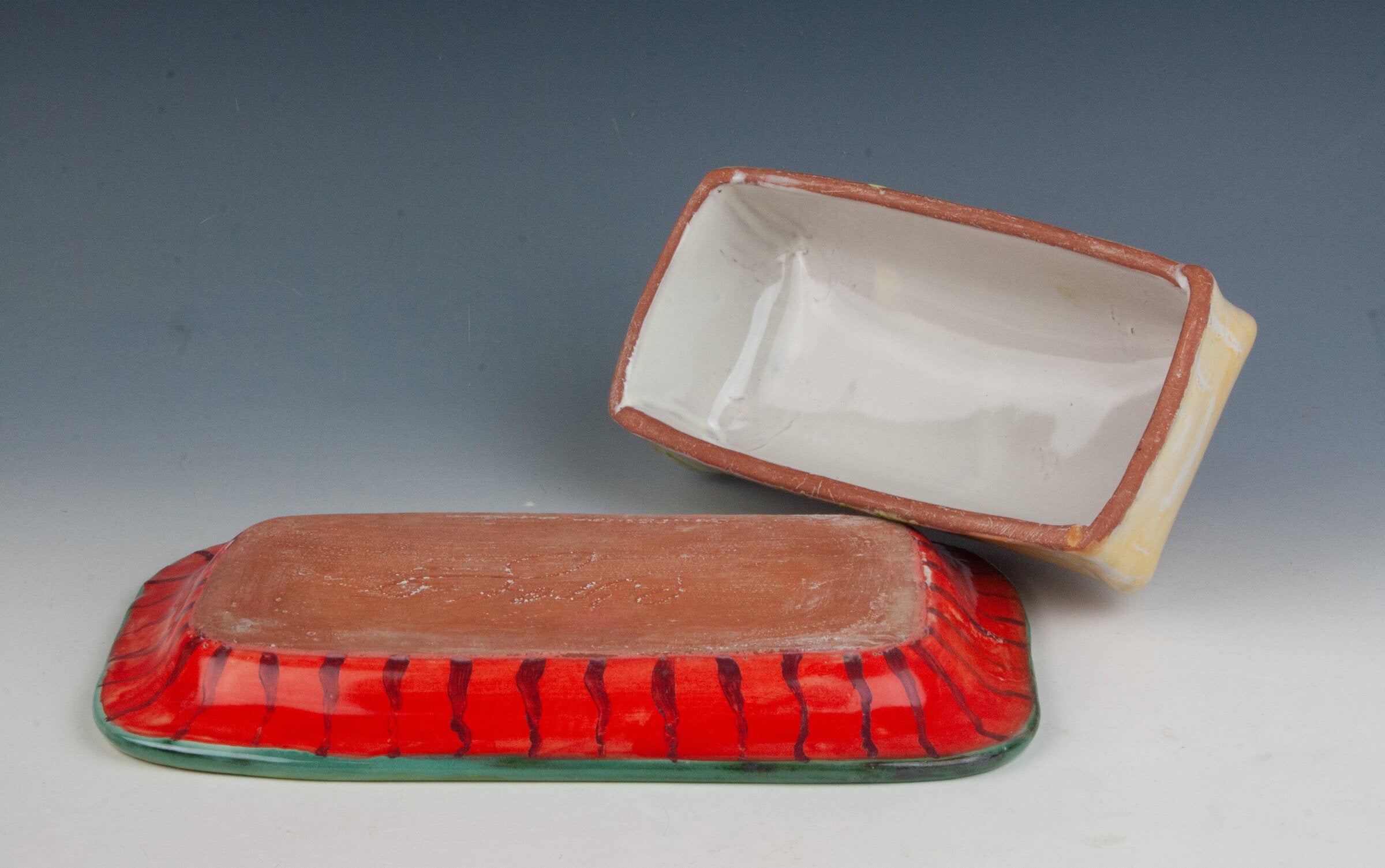 Poppies Butter Dish with Lid