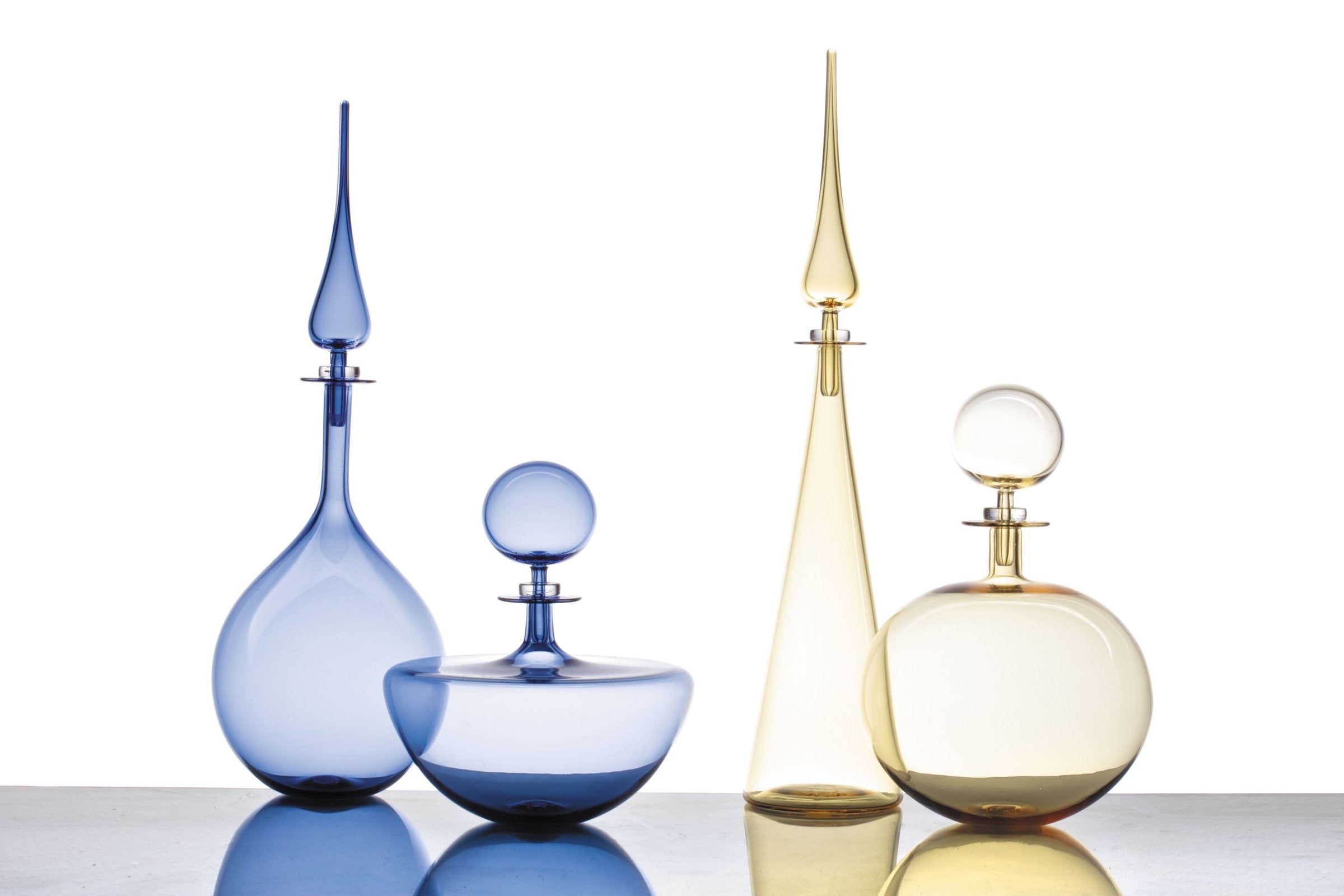 Ice Blue and Whiskey Decanter Collection