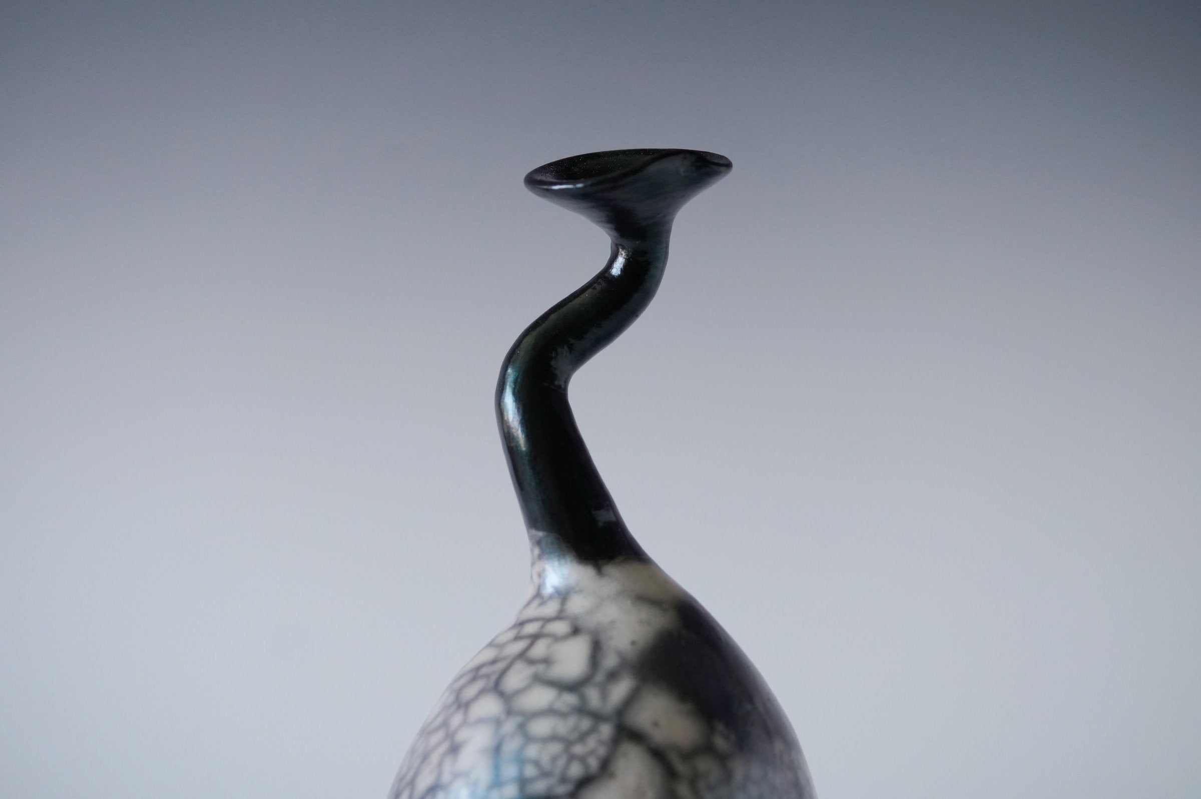Ceramic Raku Vase, Naked Raku Firing