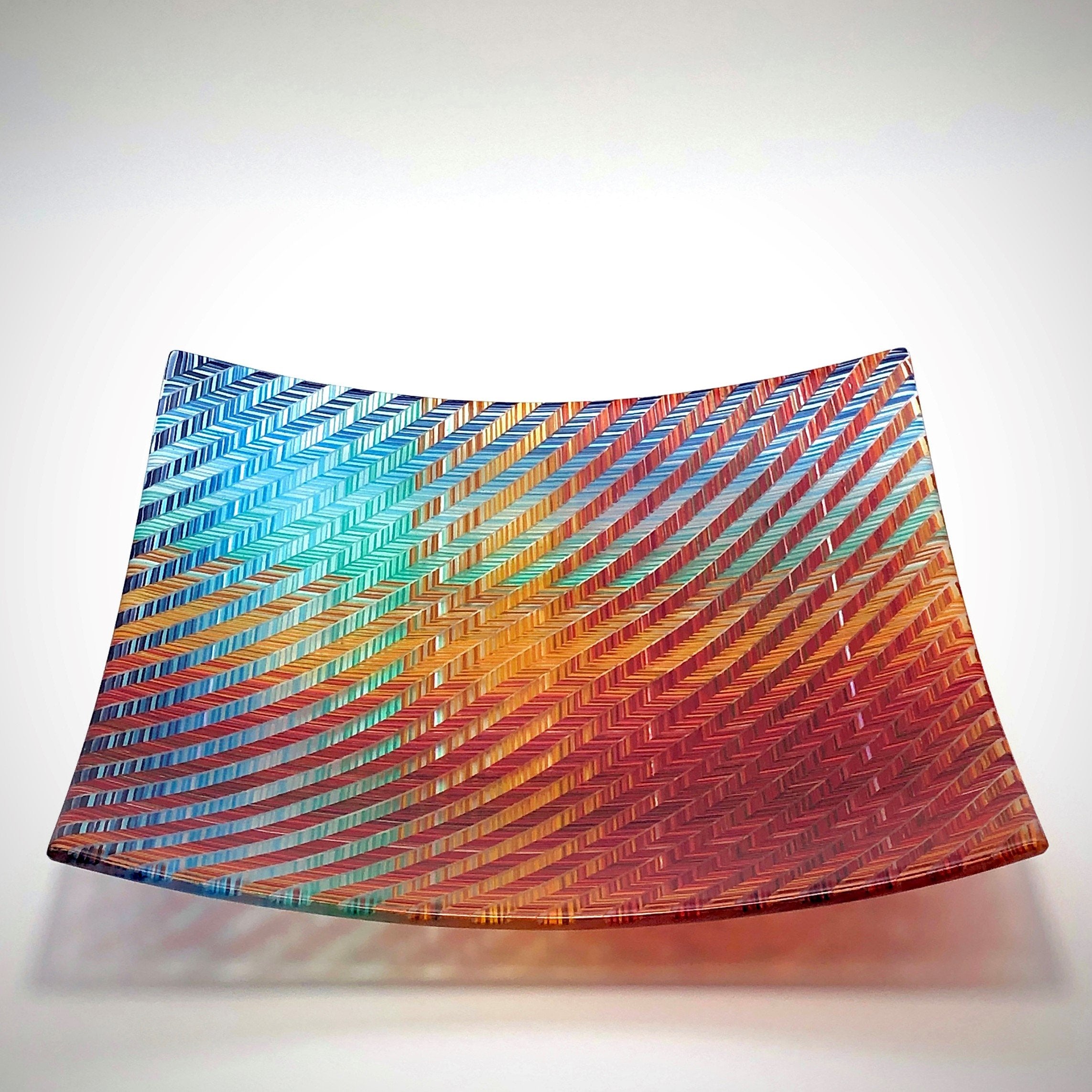 Desert V Chevron Tapestry Platter