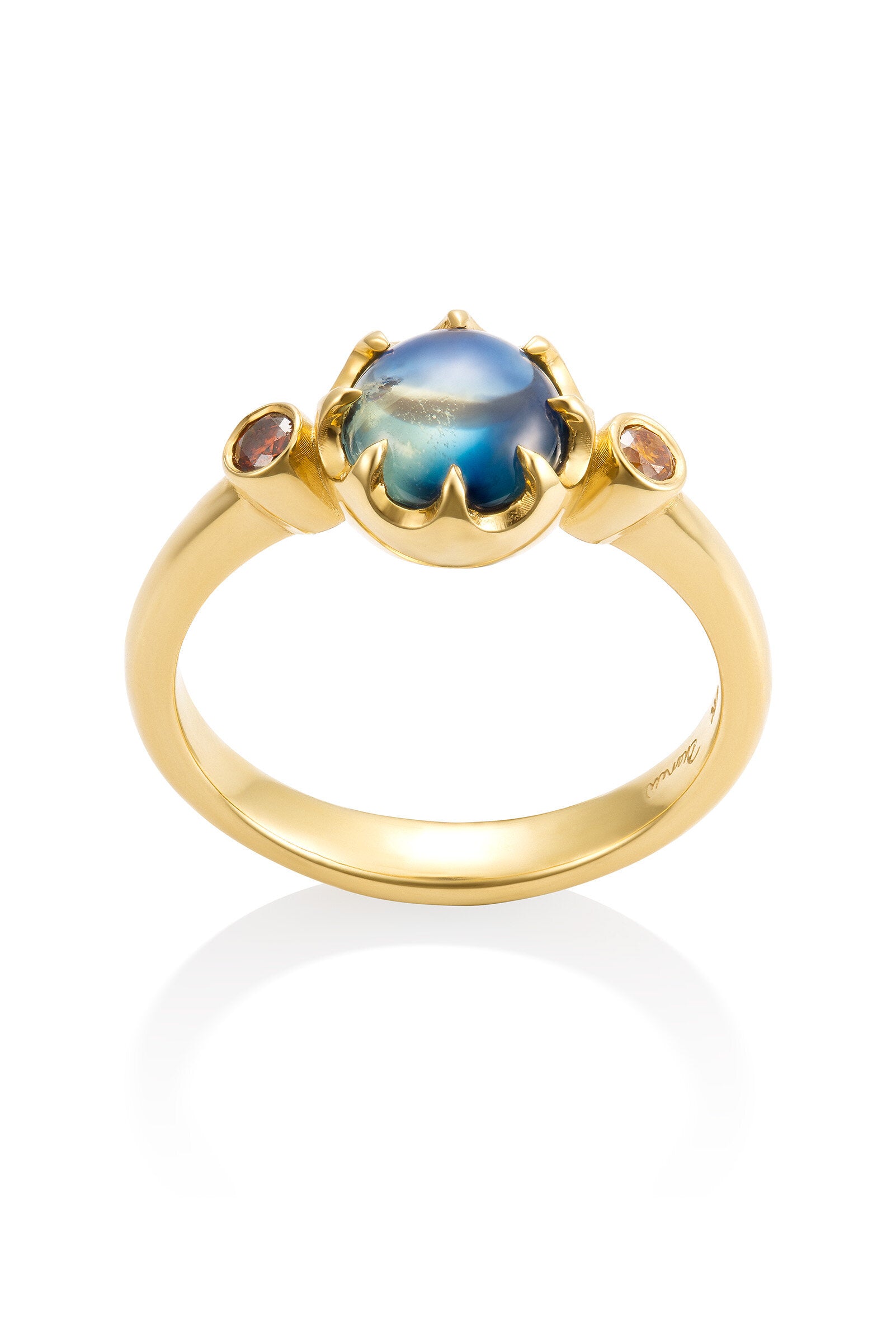 Bi-Color Sapphire Crown Stacking Ring