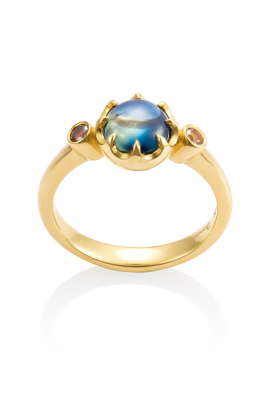 Bi-Color Sapphire Crown Stacking Ring