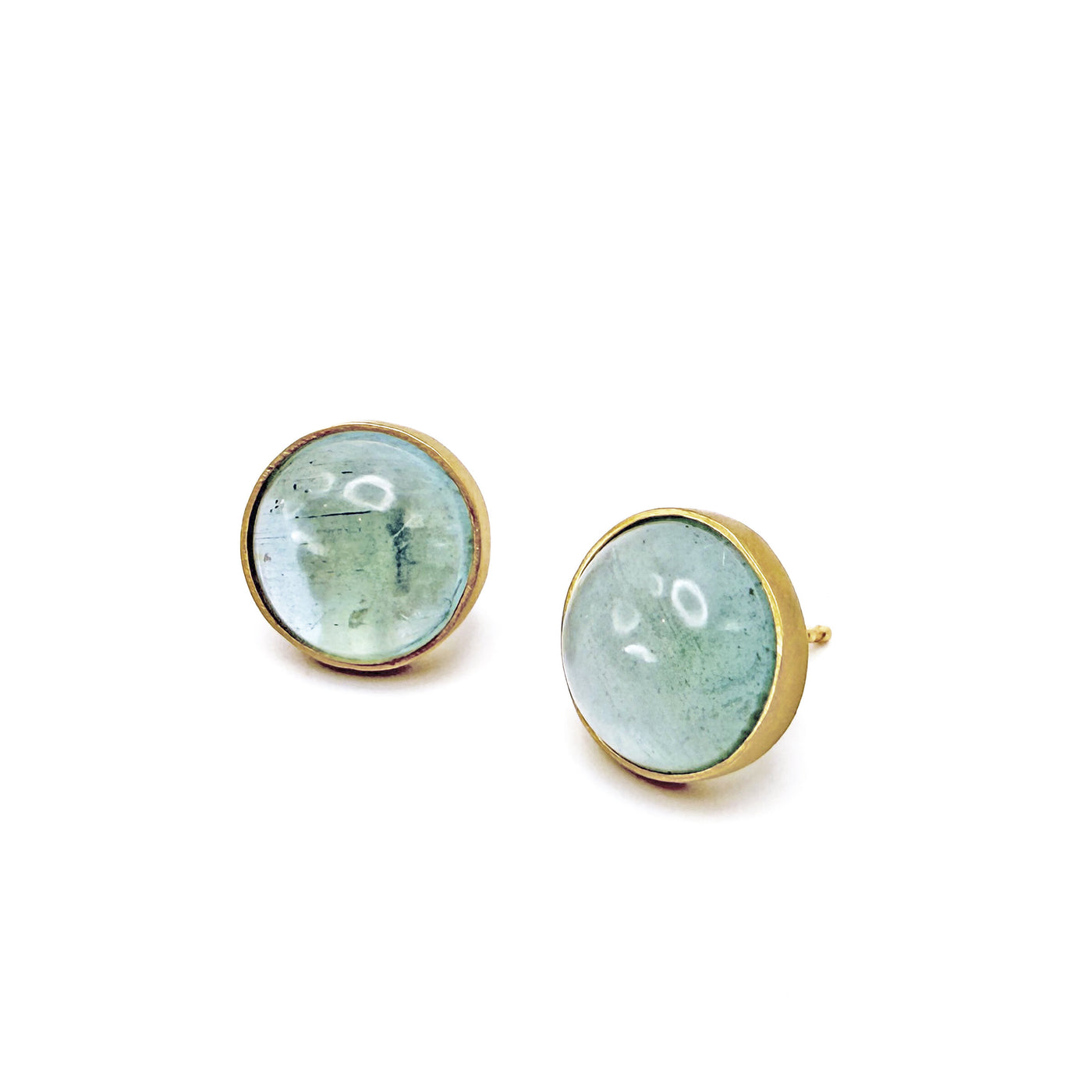 Cat's Eye Aquamarine Earrings