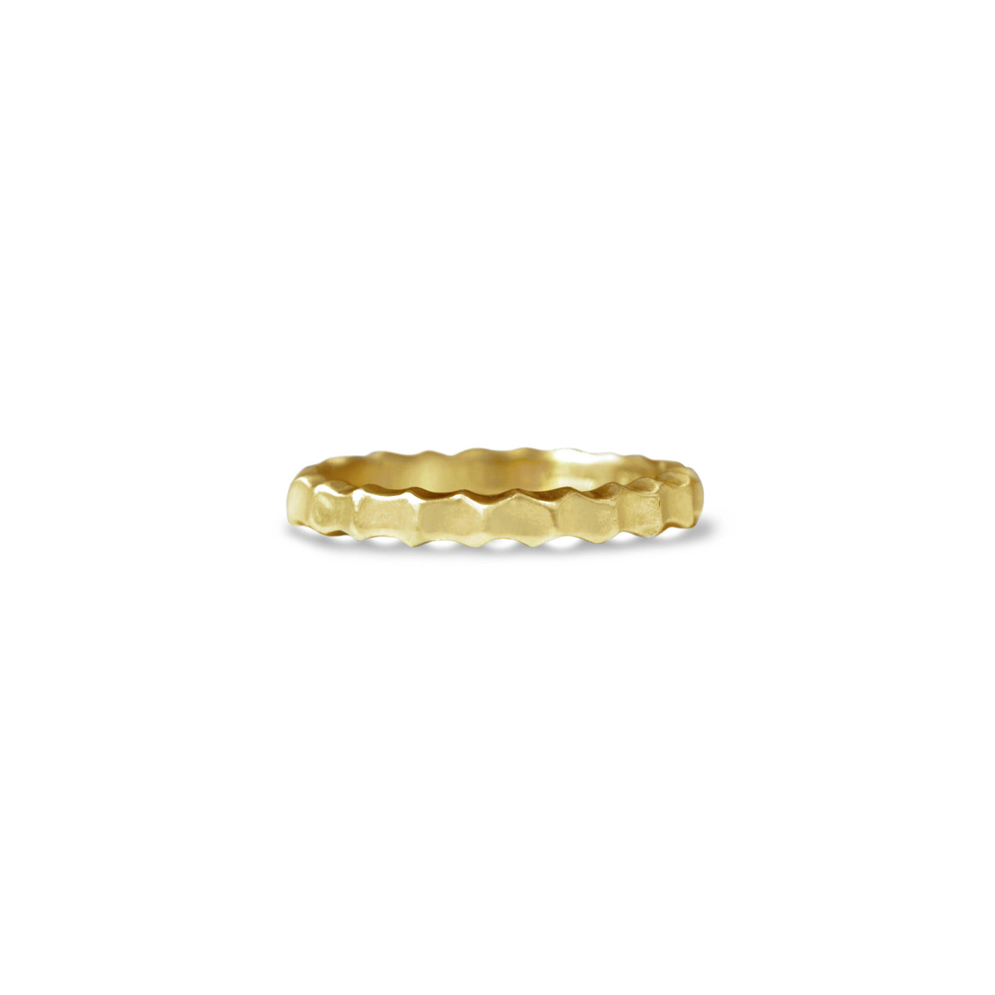 18k Yellow Gold, wide ridged