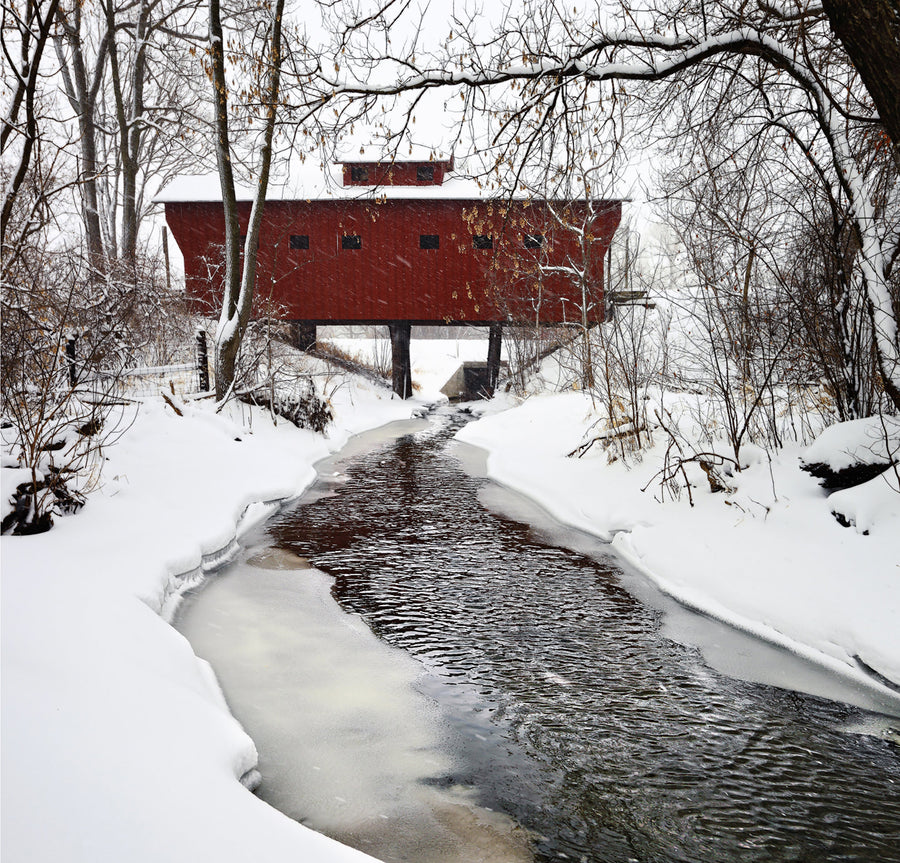 Snow Covered Wood Bridge #1
