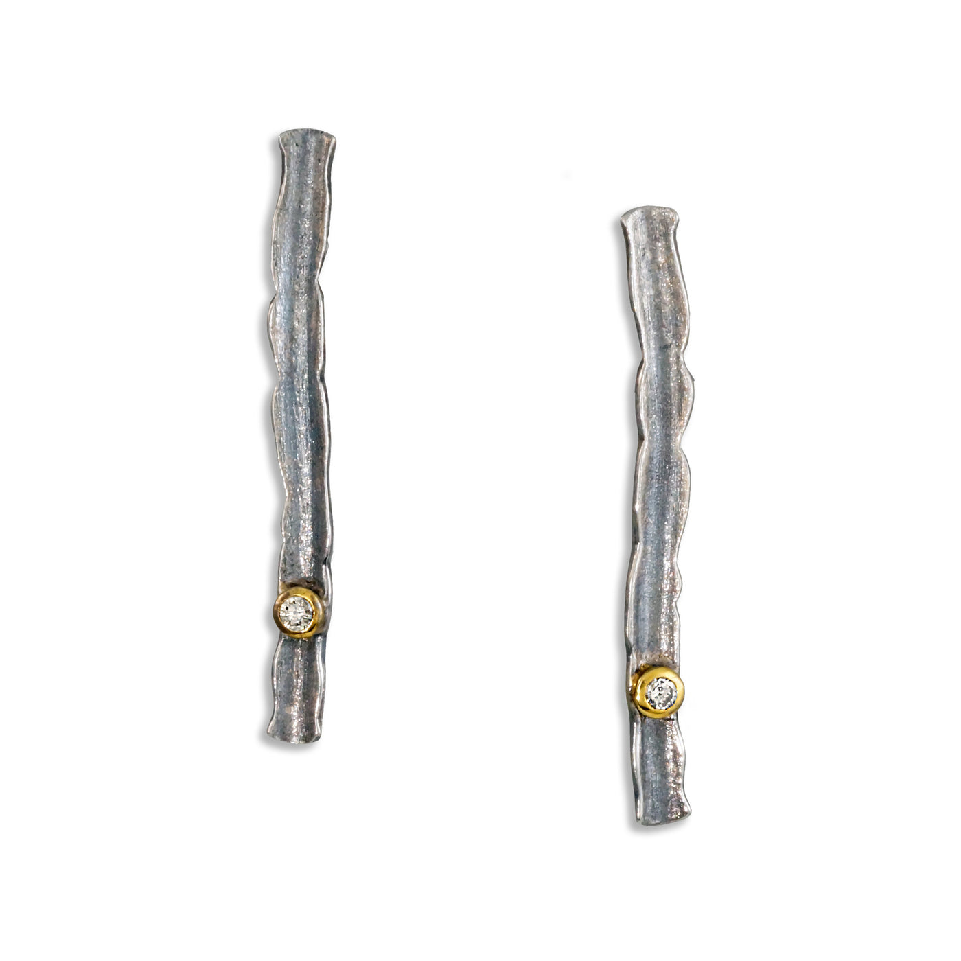 Edge Earrings with Champagne Diamonds