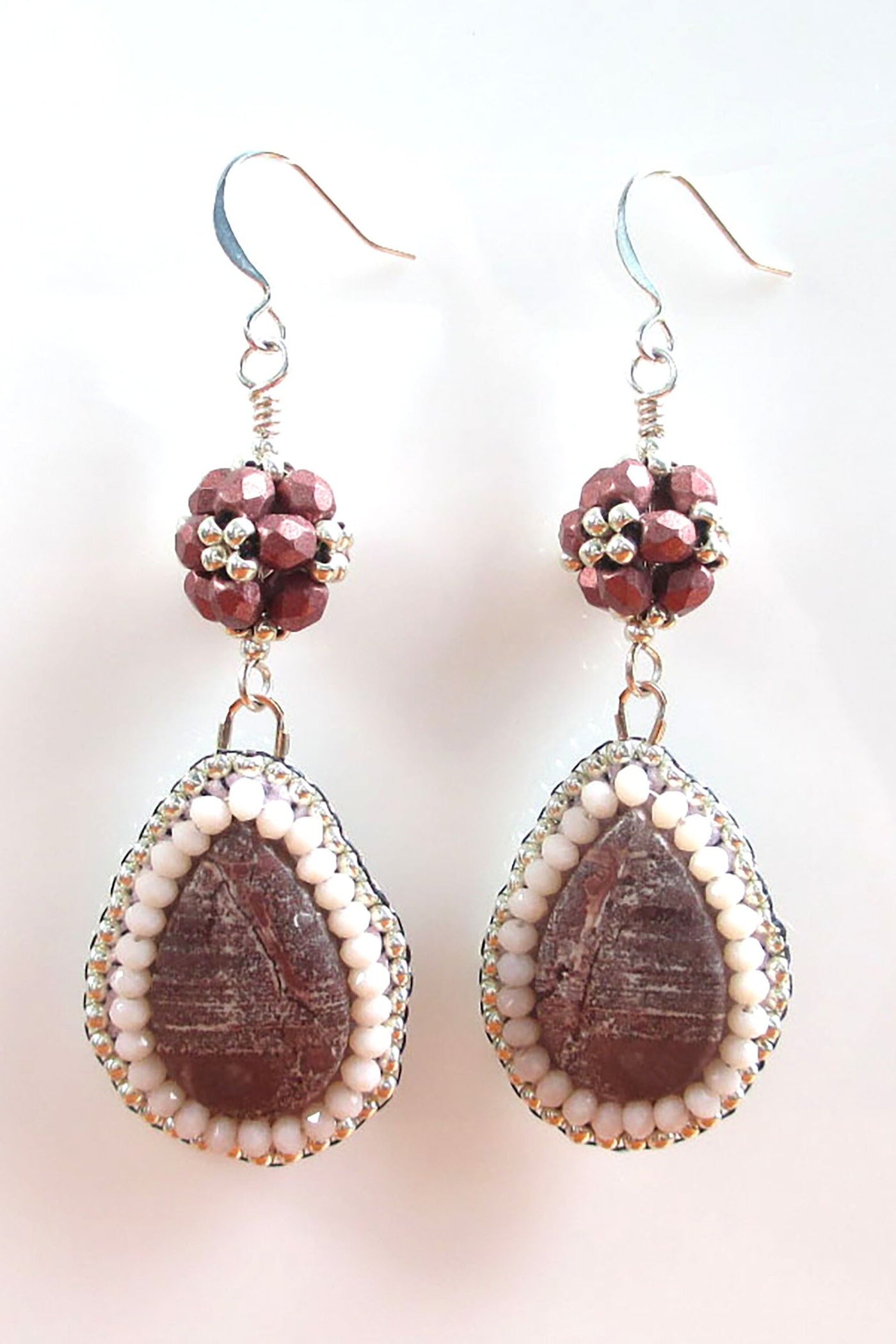Agate Dangle Statement Earrings