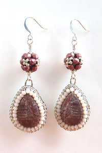 Agate Dangle Statement Earrings