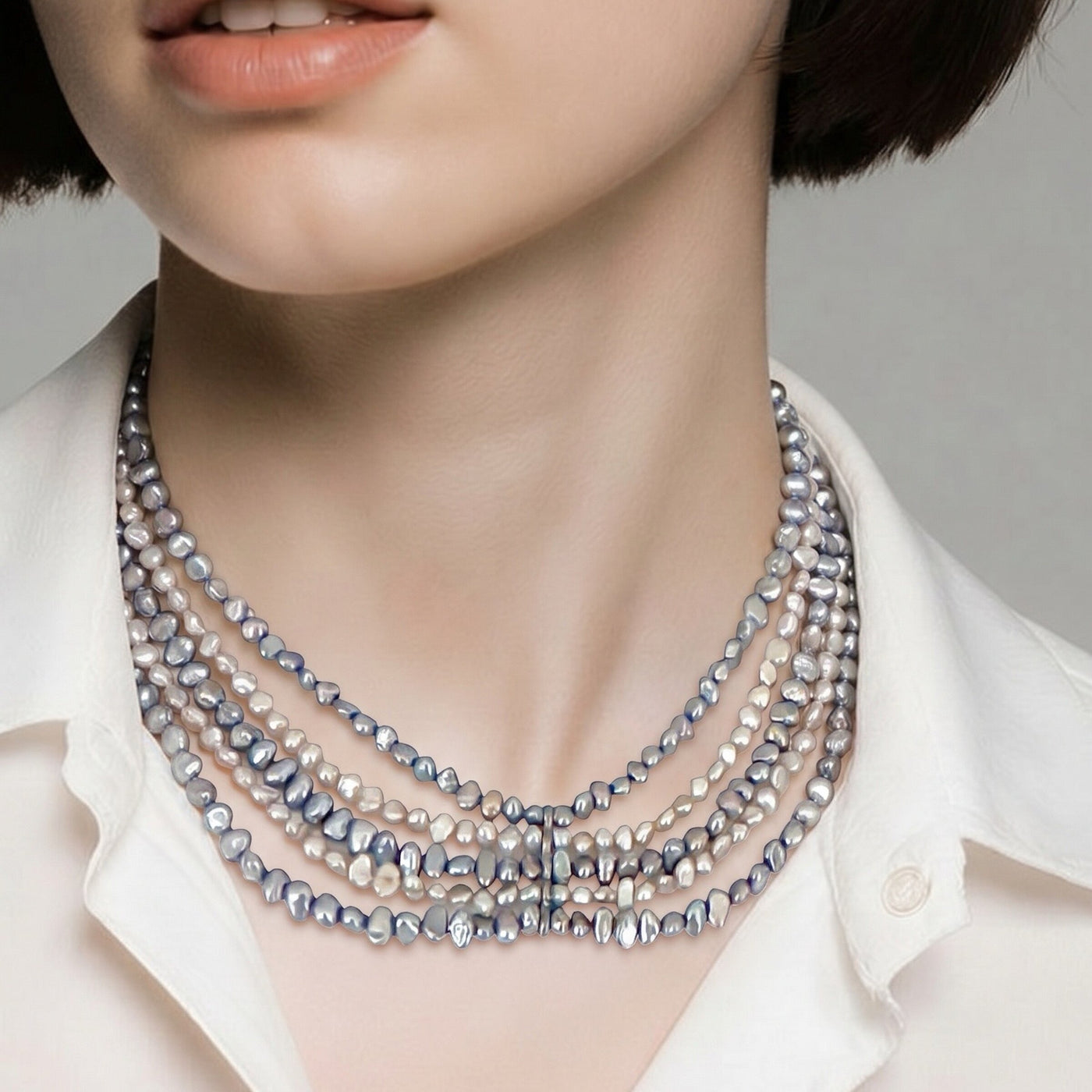 Scalloped Pearl Choker