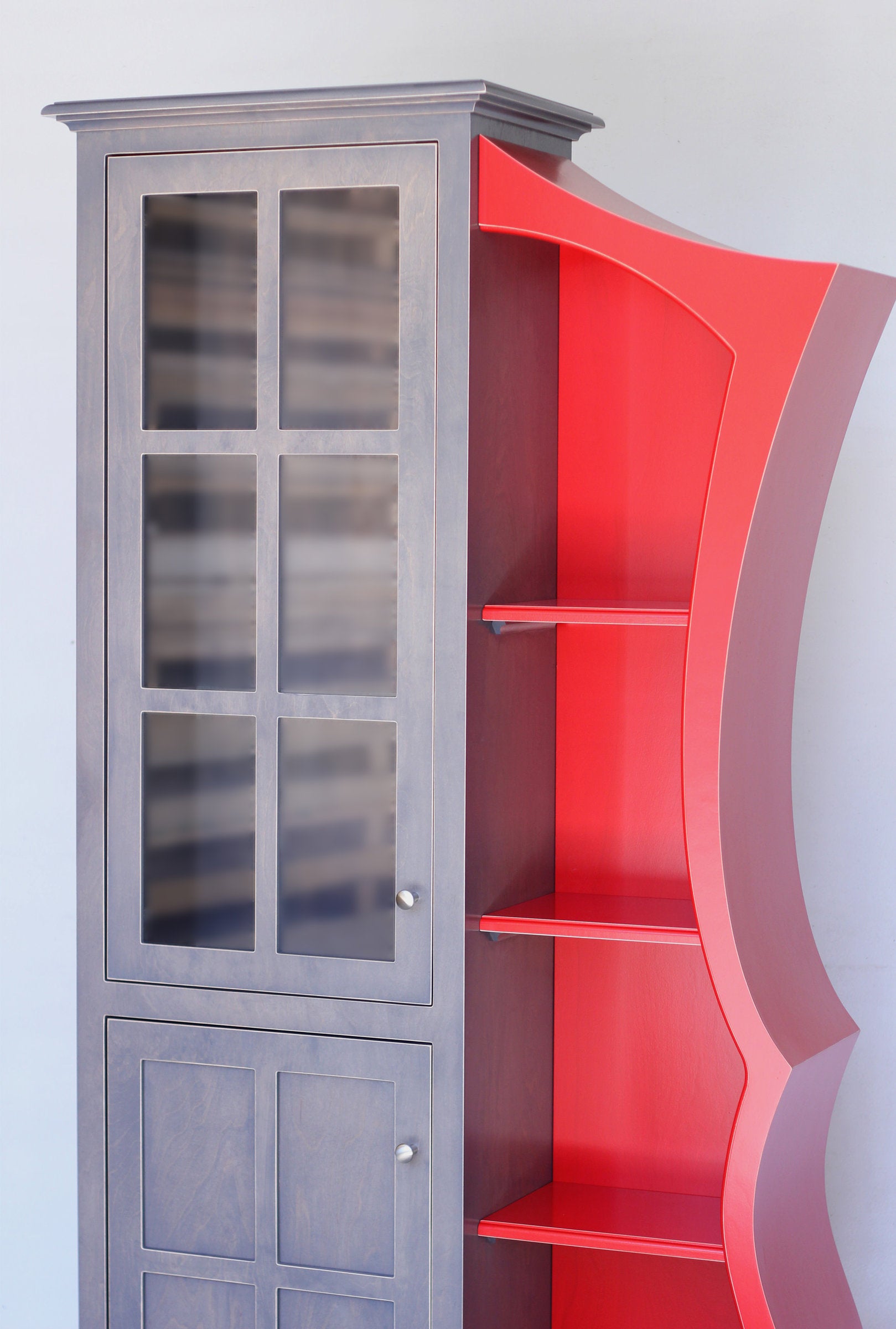 slate stain and vermilion paint