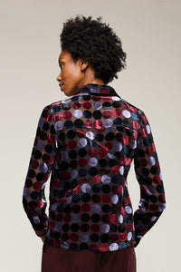 Burnout Velvet Dot Shirt