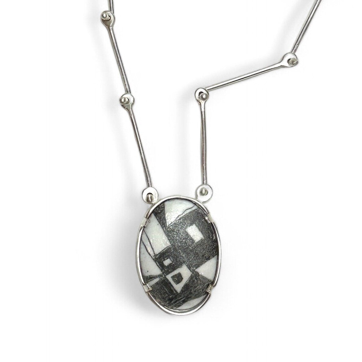 Graphic Graphite Necklace VII