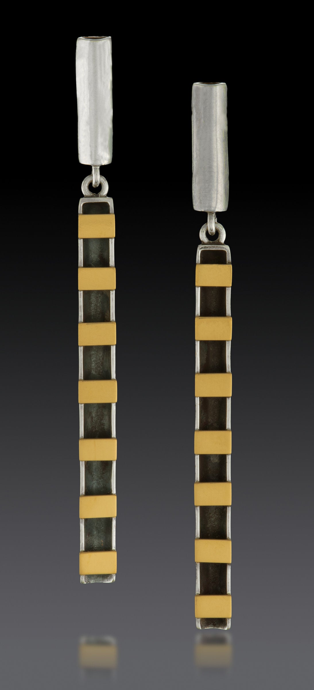 Furrow Dangles with Gold Bars