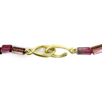Pink Tourmaline Elongated Gem Candy Necklace