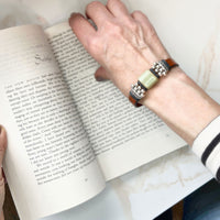 Patina Stone Leather Bracelet