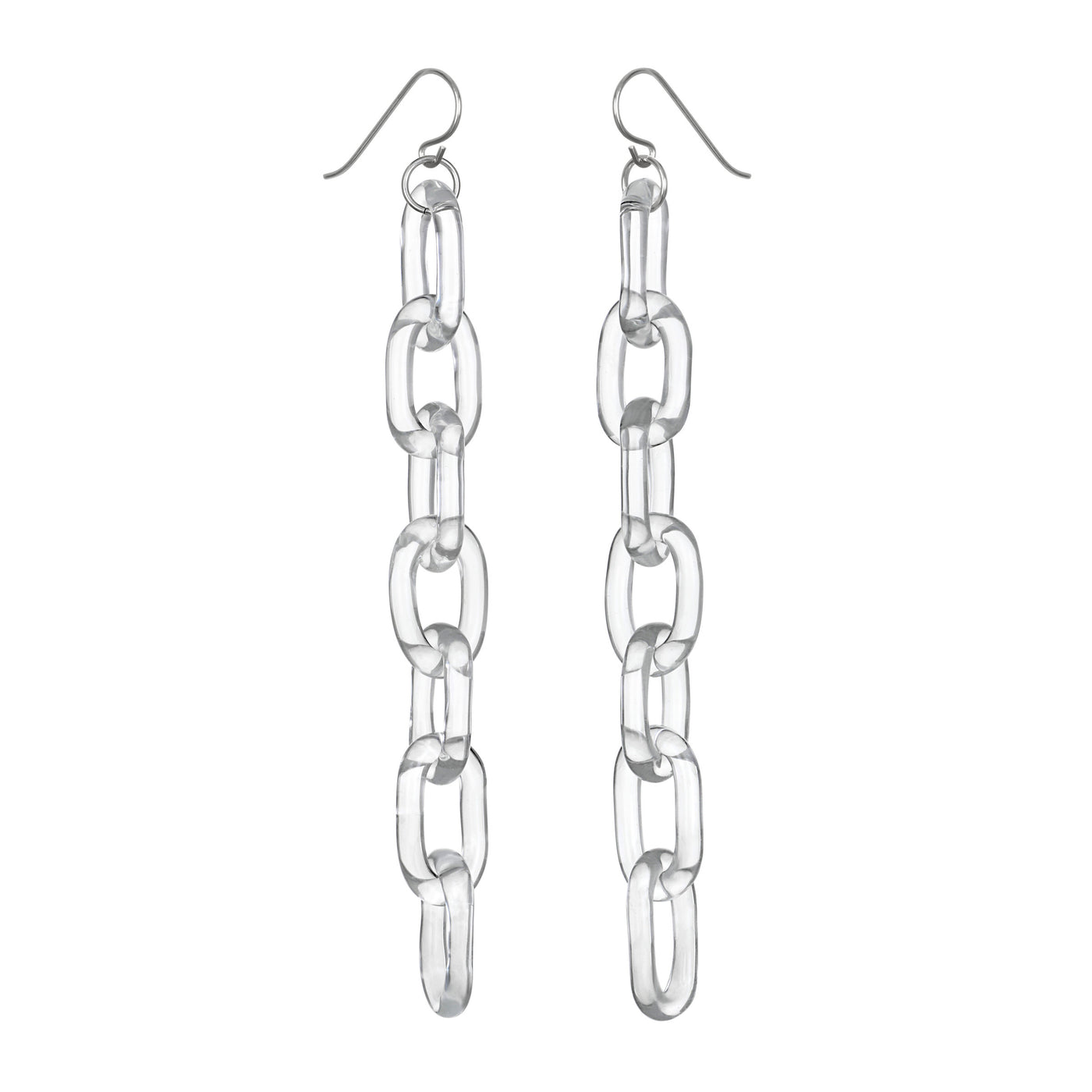 Oversized Oval Chain Earrings