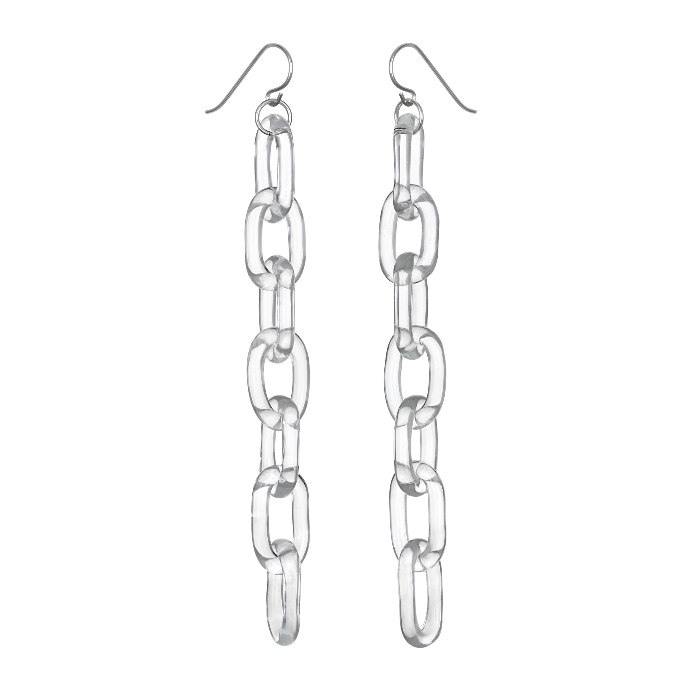 Oversized Oval Chain Earrings