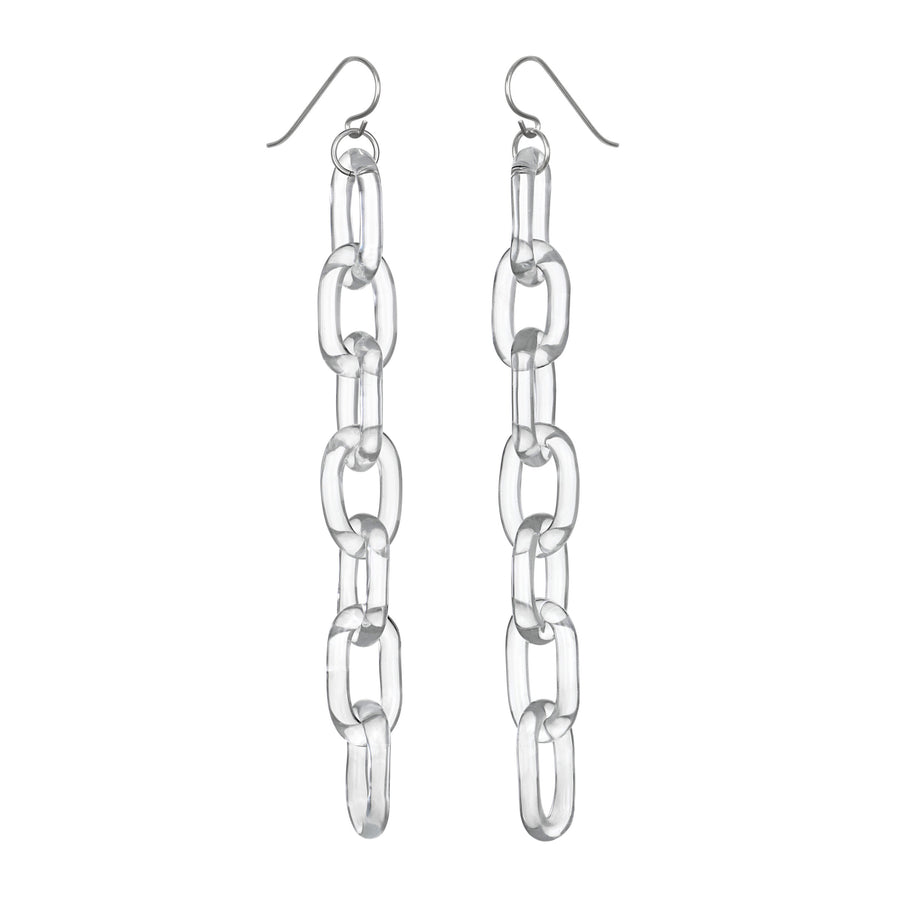 Oversized Oval Chain Earrings