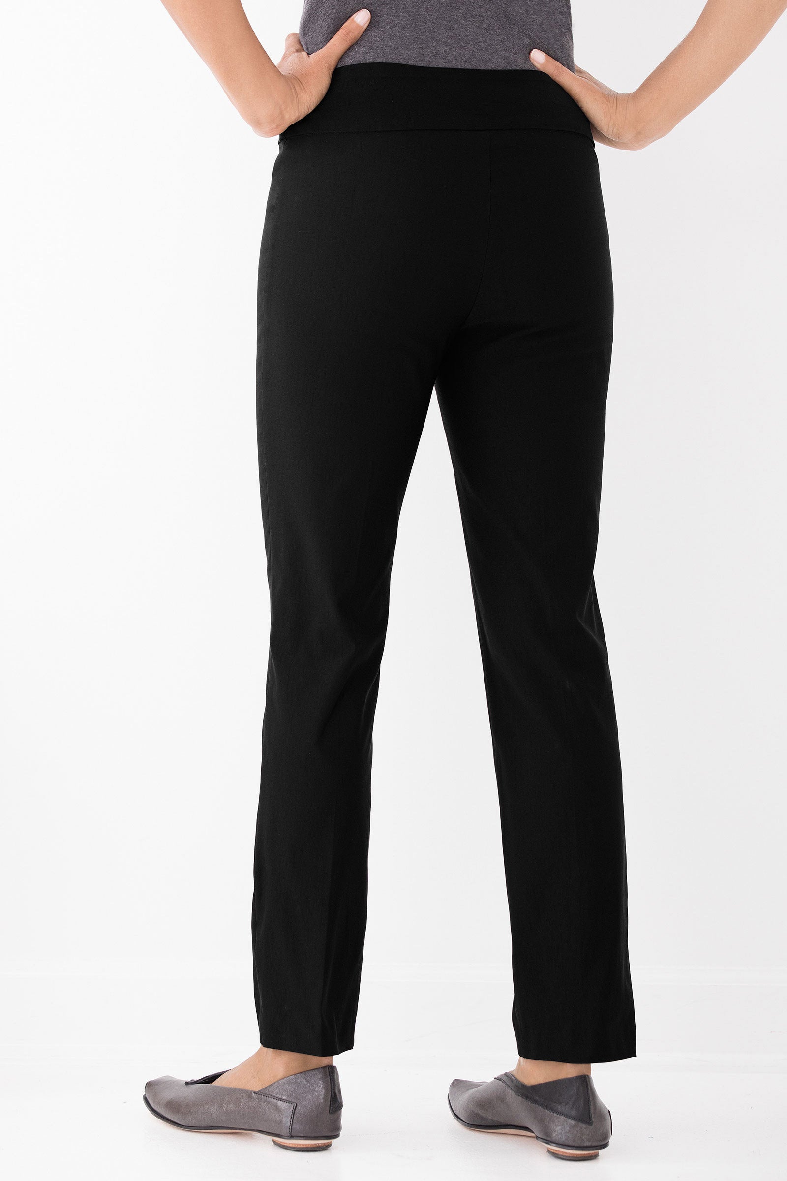 black, back view